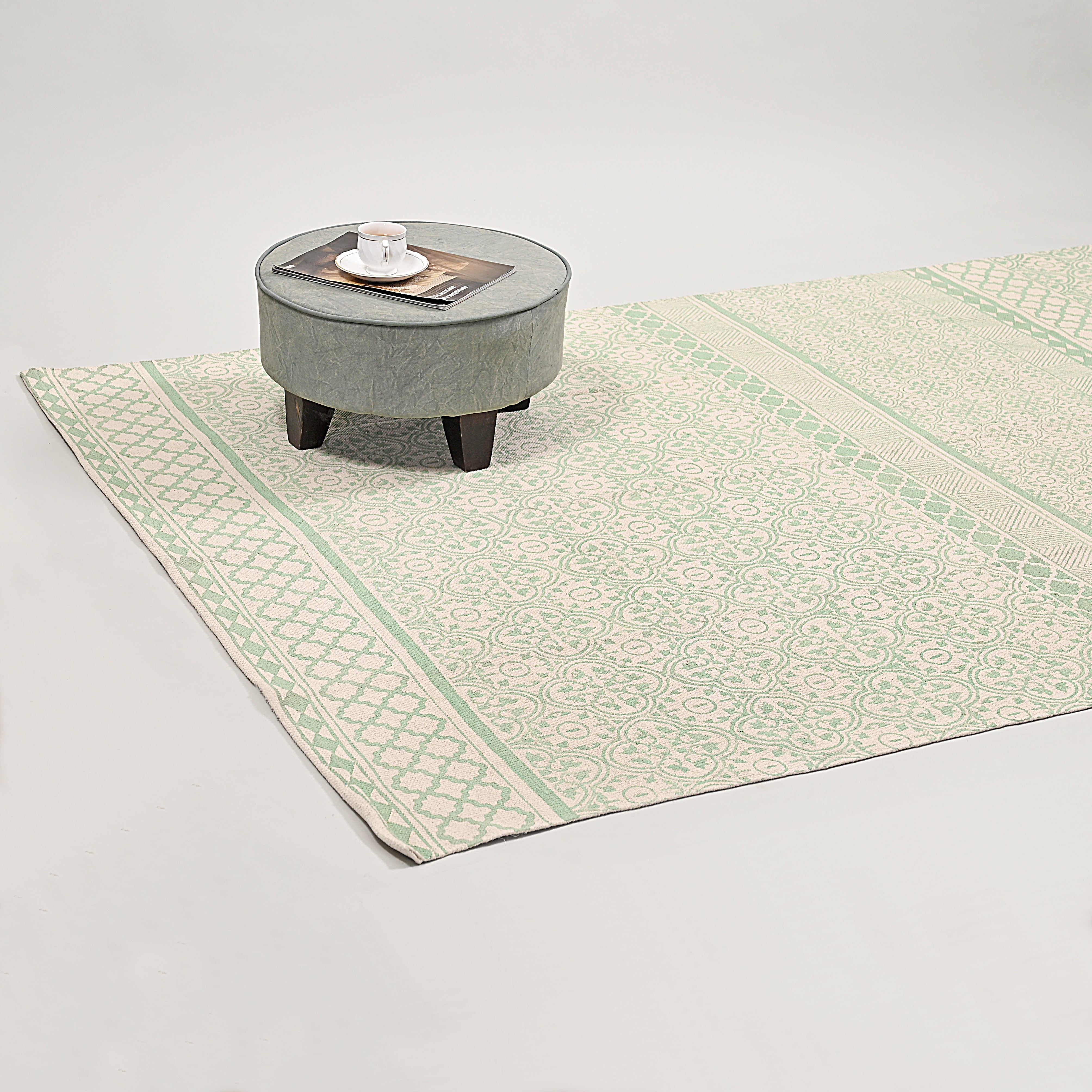 Persian Block Printed Area Rug