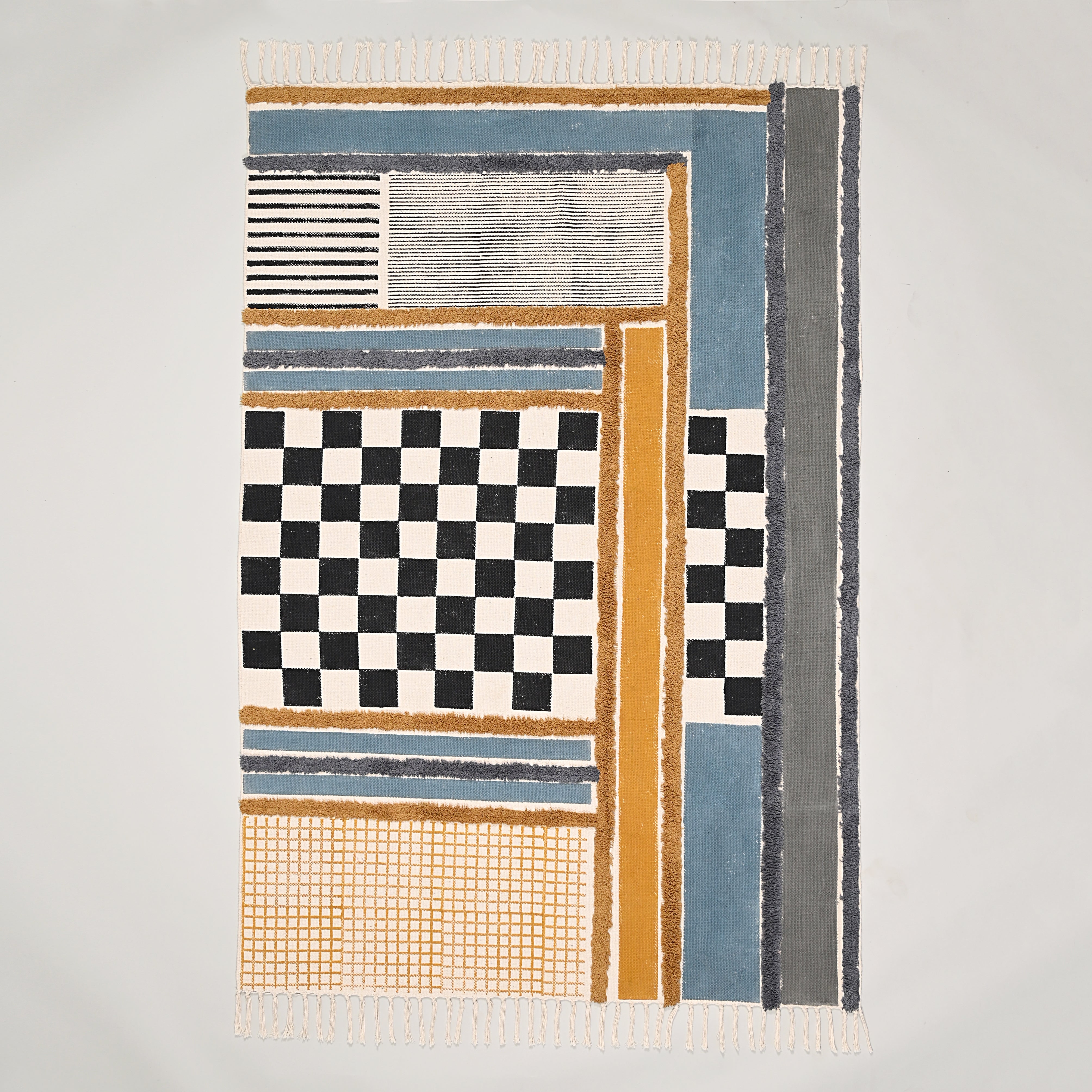 Checker Board Patch Area Rug