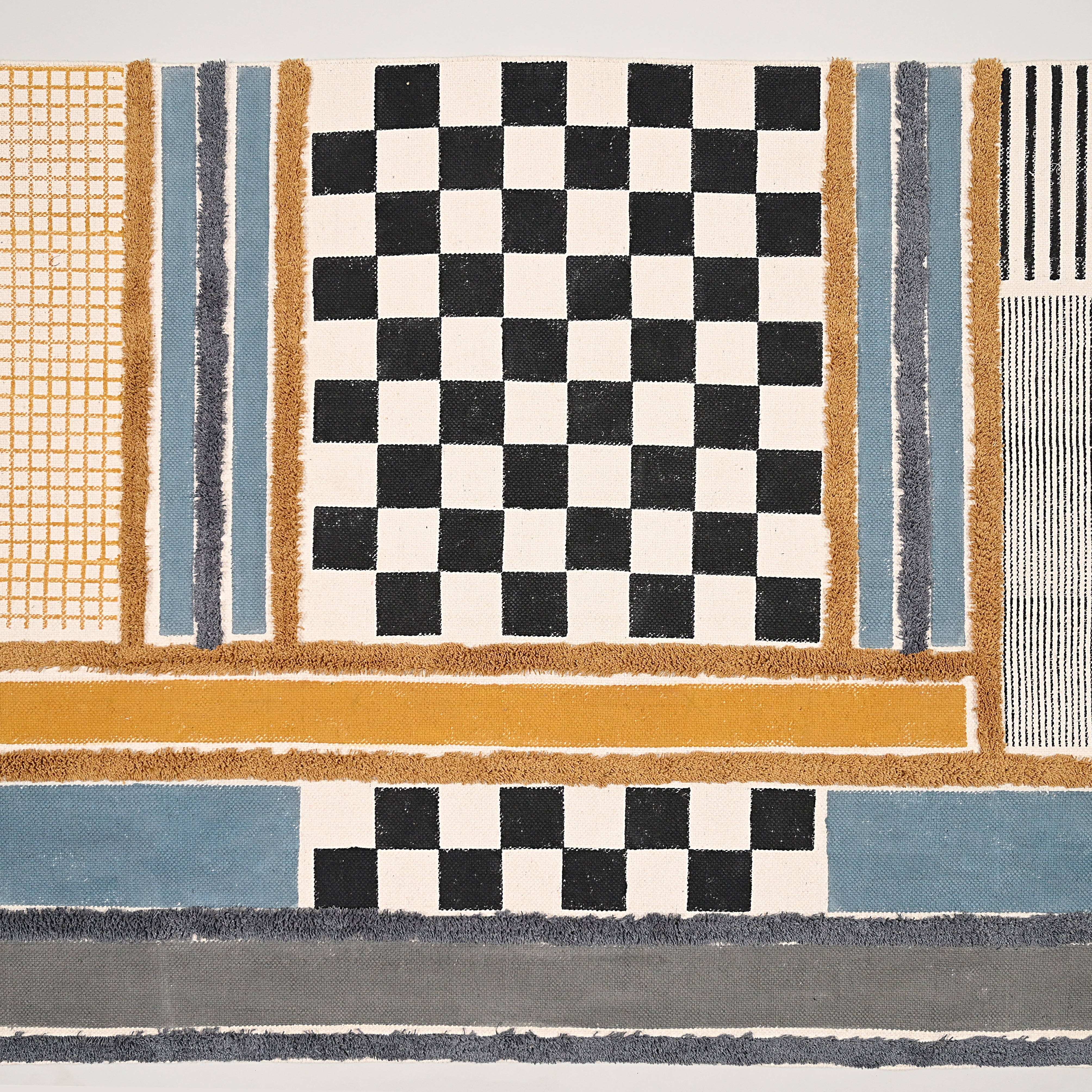 Checker Board Patch Area Rug