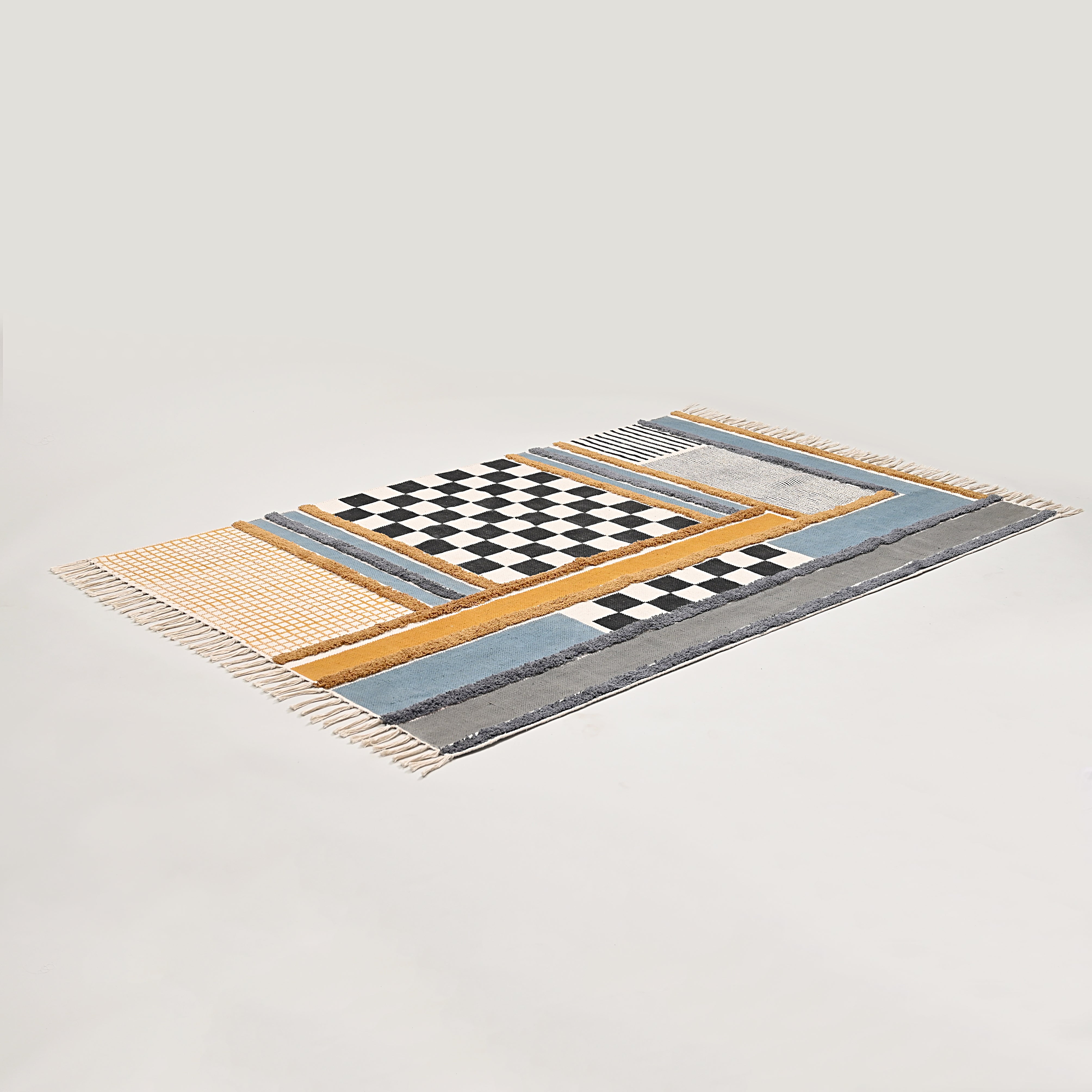 Checker Board Patch Area Rug