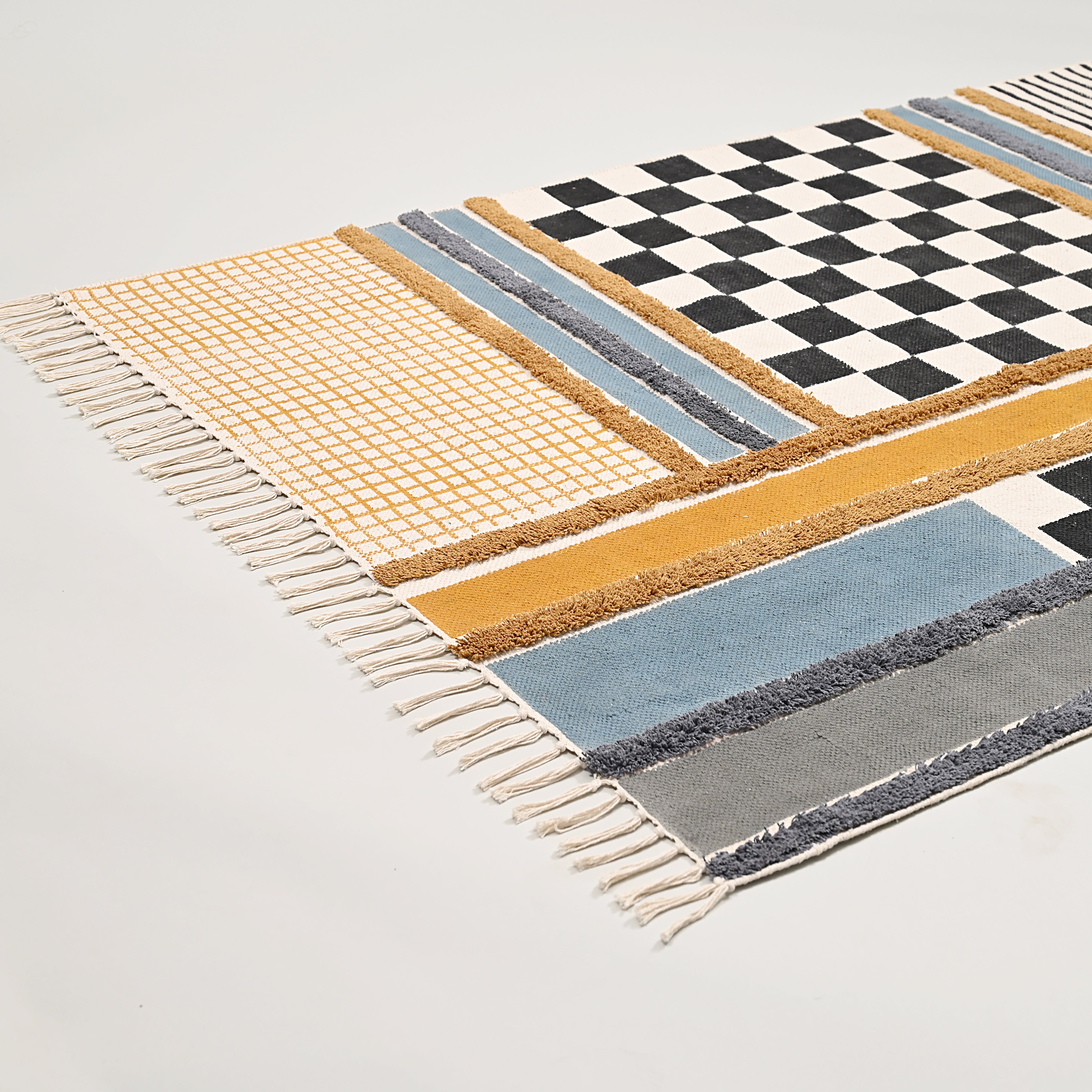 Checker Board Patch Area Rug