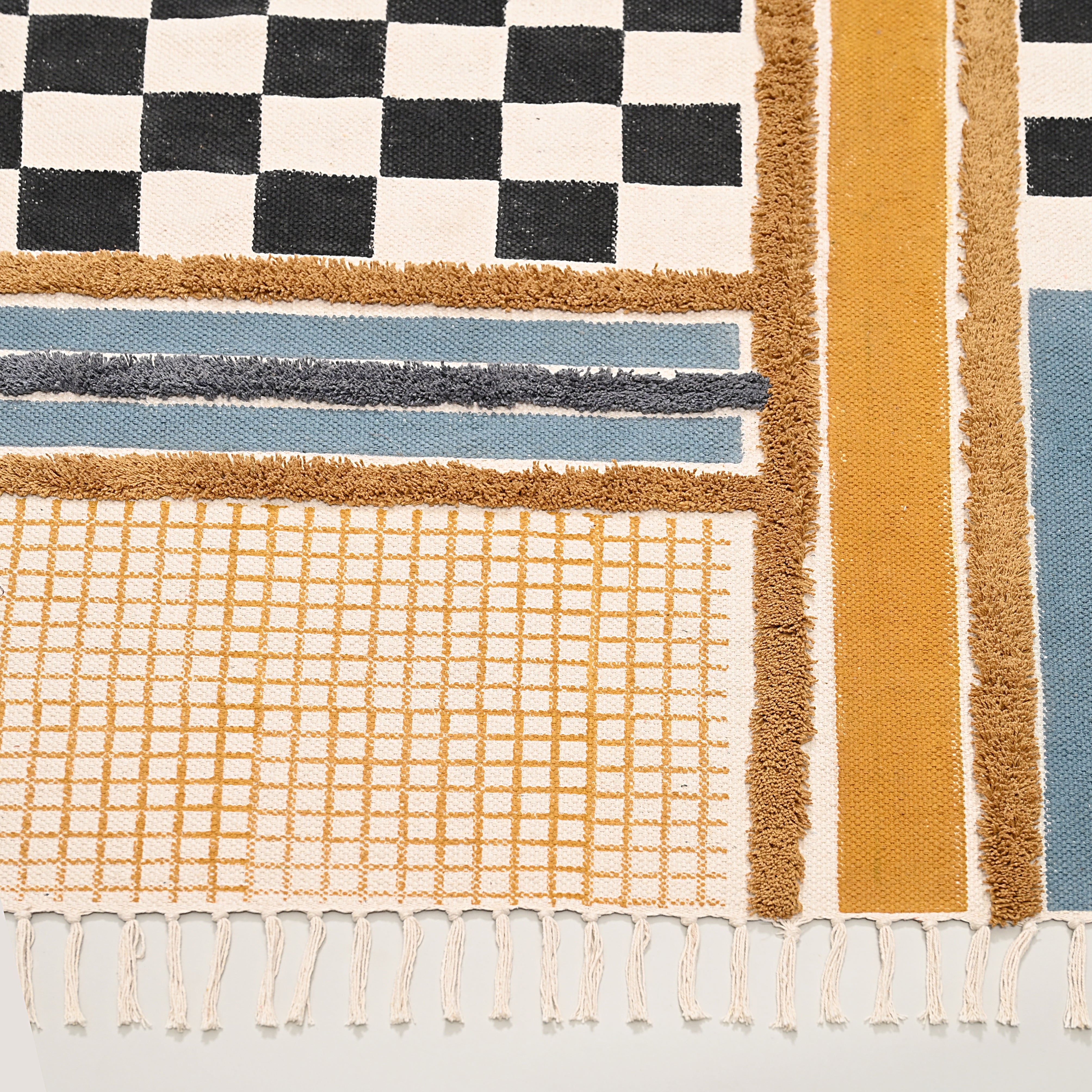 Checker Board Patch Area Rug