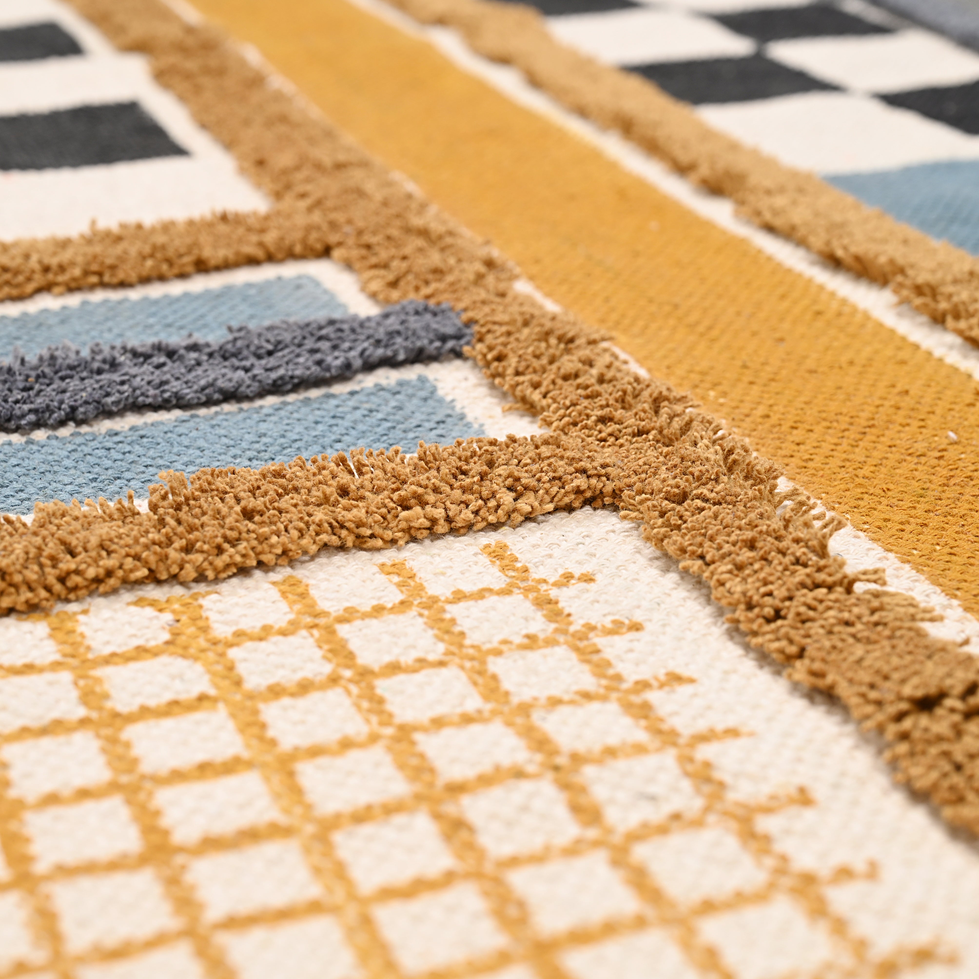 Checker Board Patch Area Rug