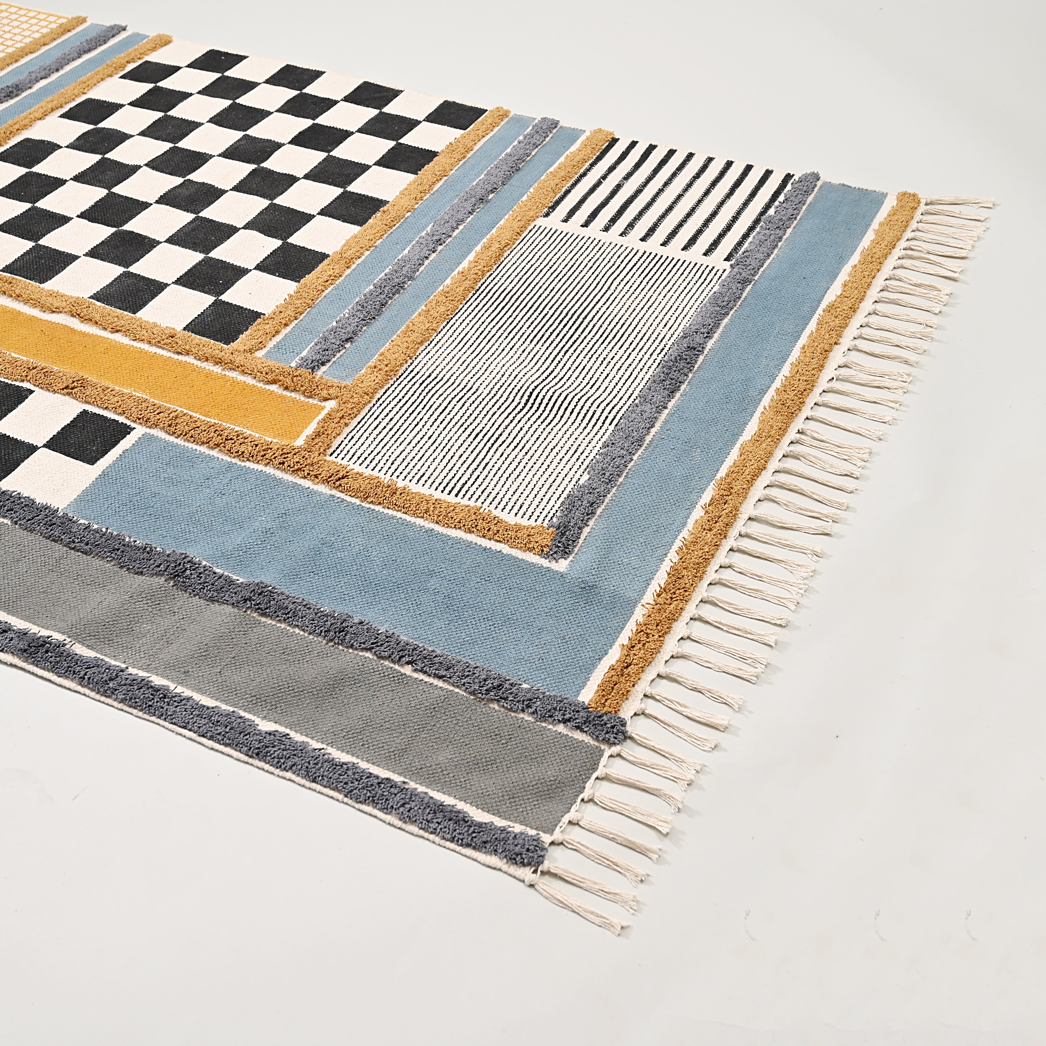 Checker Board Patch Area Rug