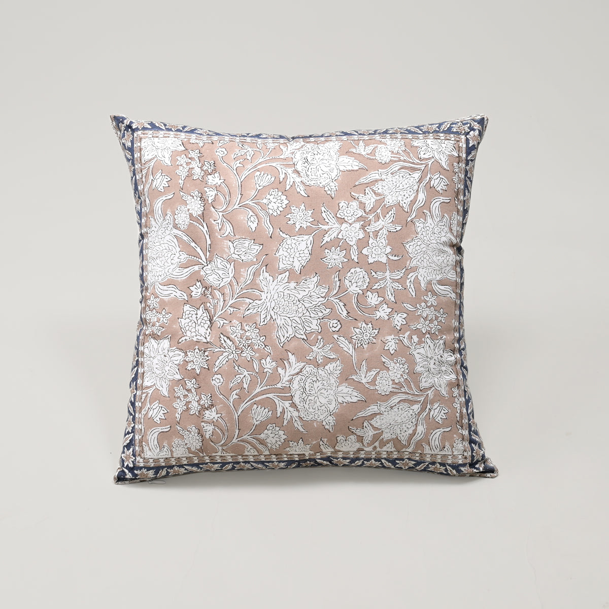 Florence Block Printed Cushion Cover, Set of 2