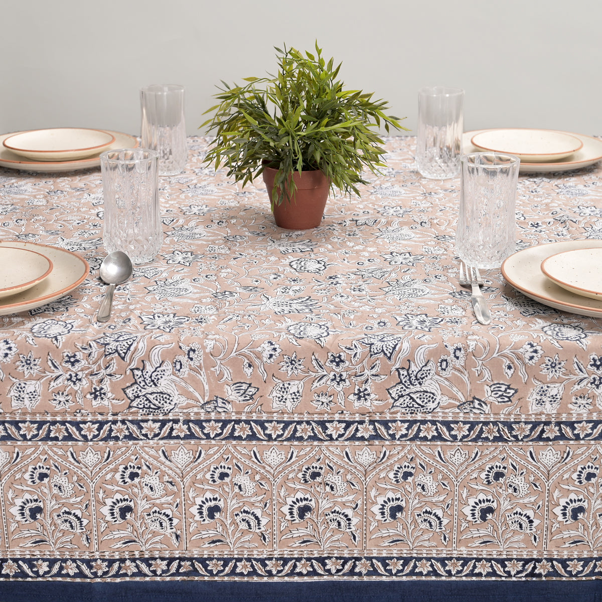 Florence Block Printed Table Cover