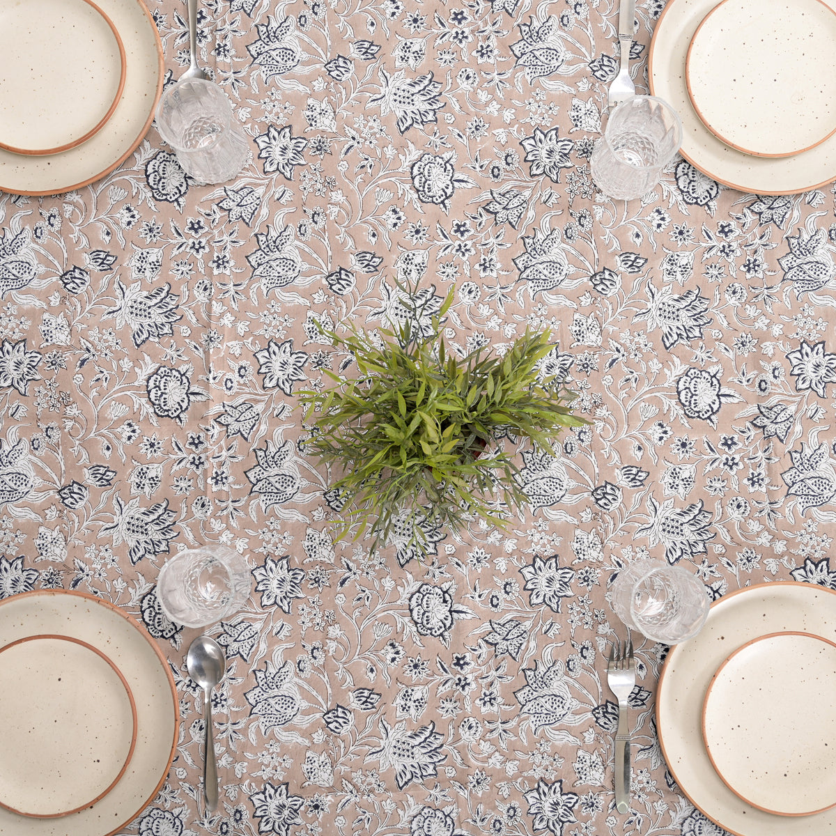Florence Block Printed Table Cover