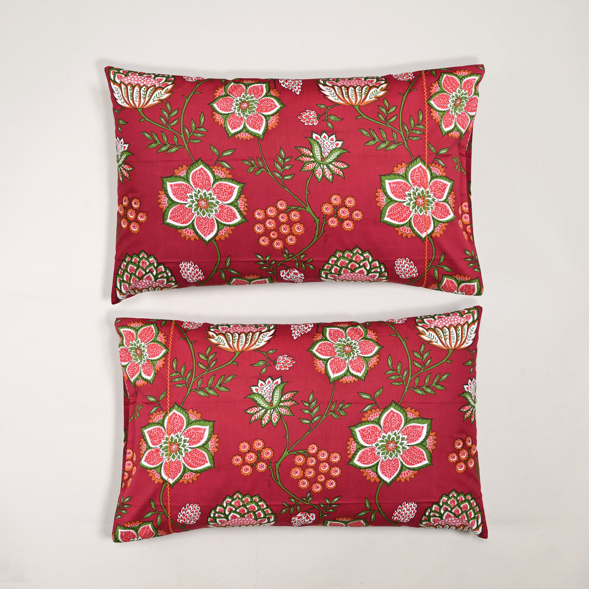 Victoria Vintage 300 TC Embroidered Pillow Covers – Set of 2