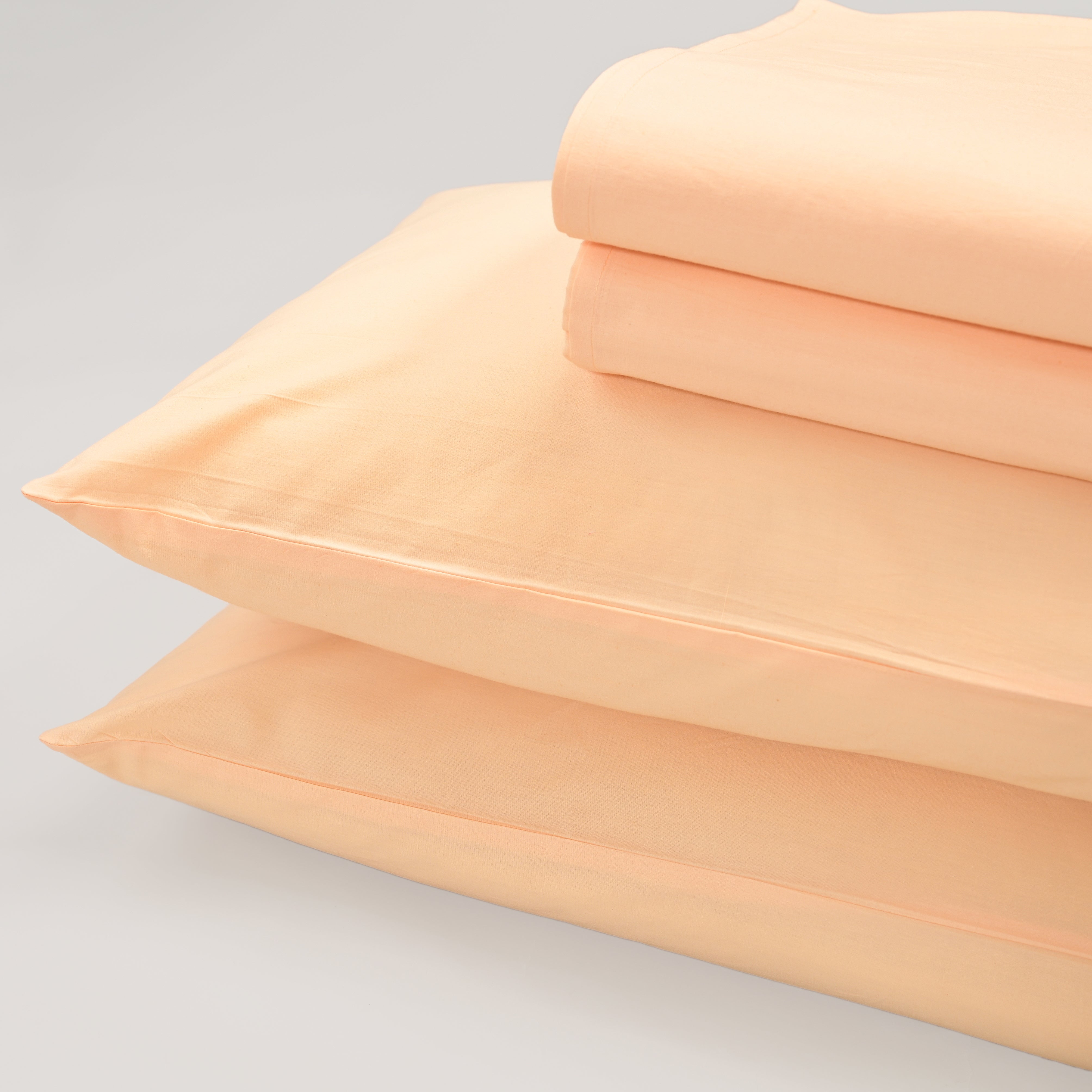 Apricot Solid Bed Sheet