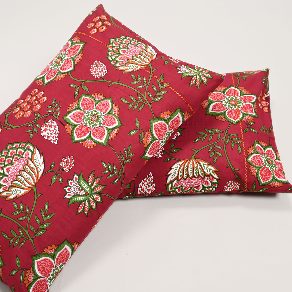 Victoria Vintage 300 TC Embroidered Pillow Covers – Set of 2