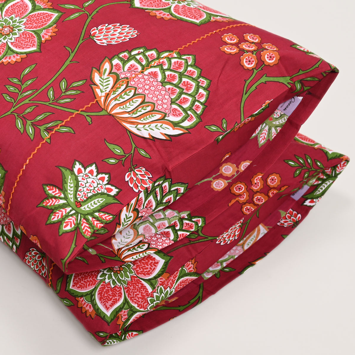 Victoria Vintage 300 TC Embroidered Pillow Covers – Set of 2