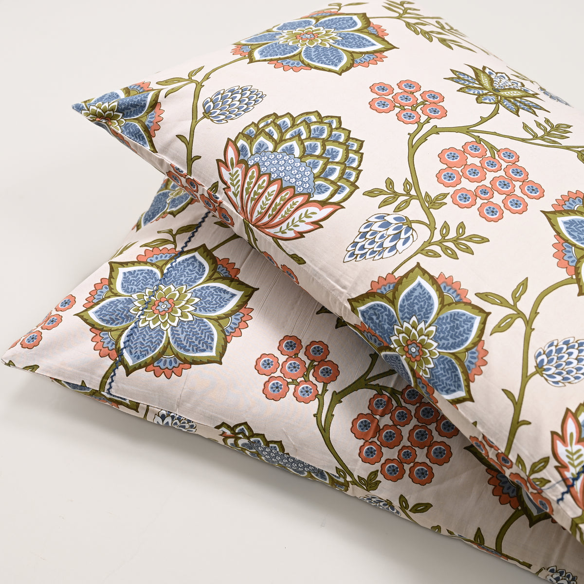 Victoria Vintage 300 TC Embroidered Pillow Covers – Set of 2