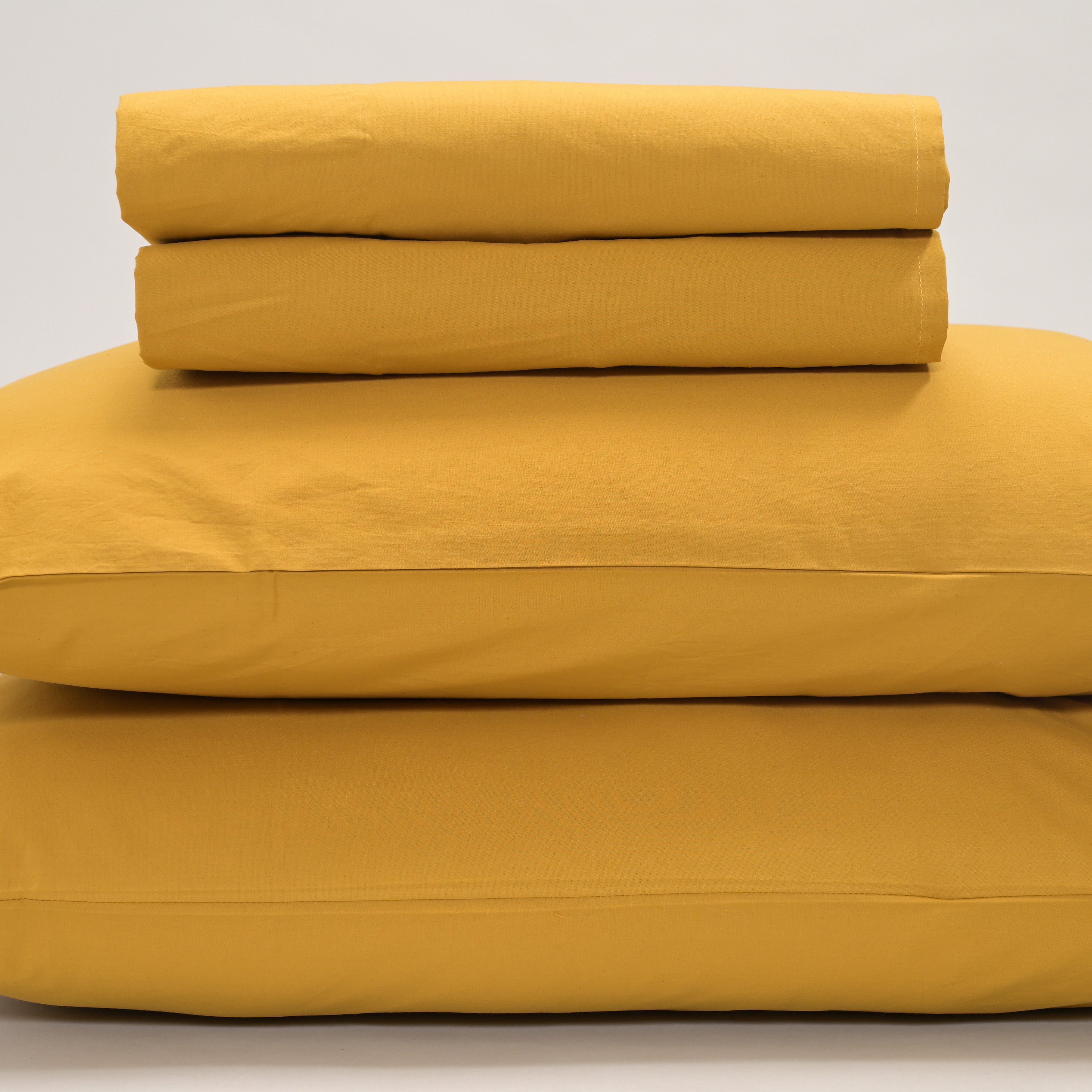 Tangerine Solid Bed Sheet