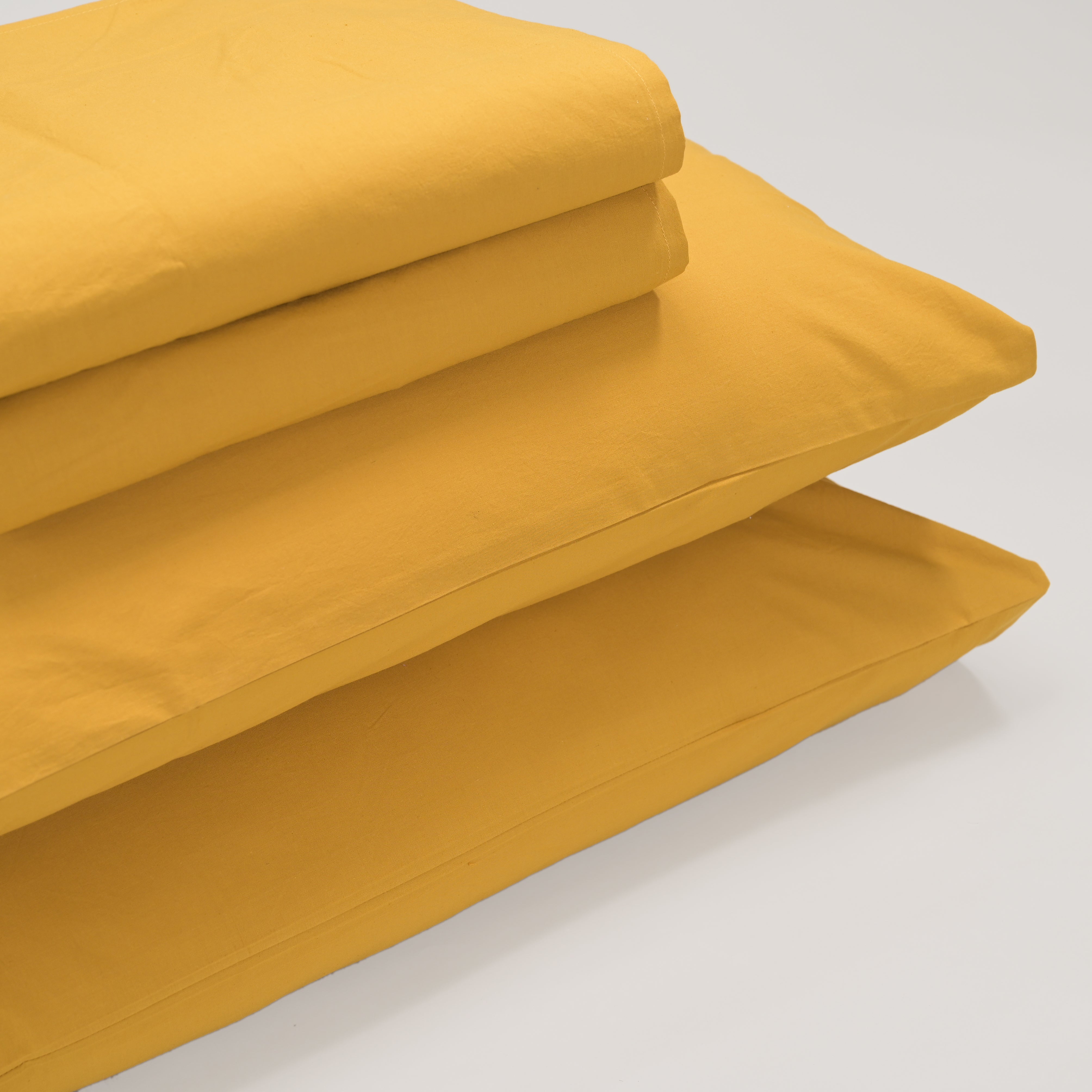 Tangerine Solid Bed Sheet