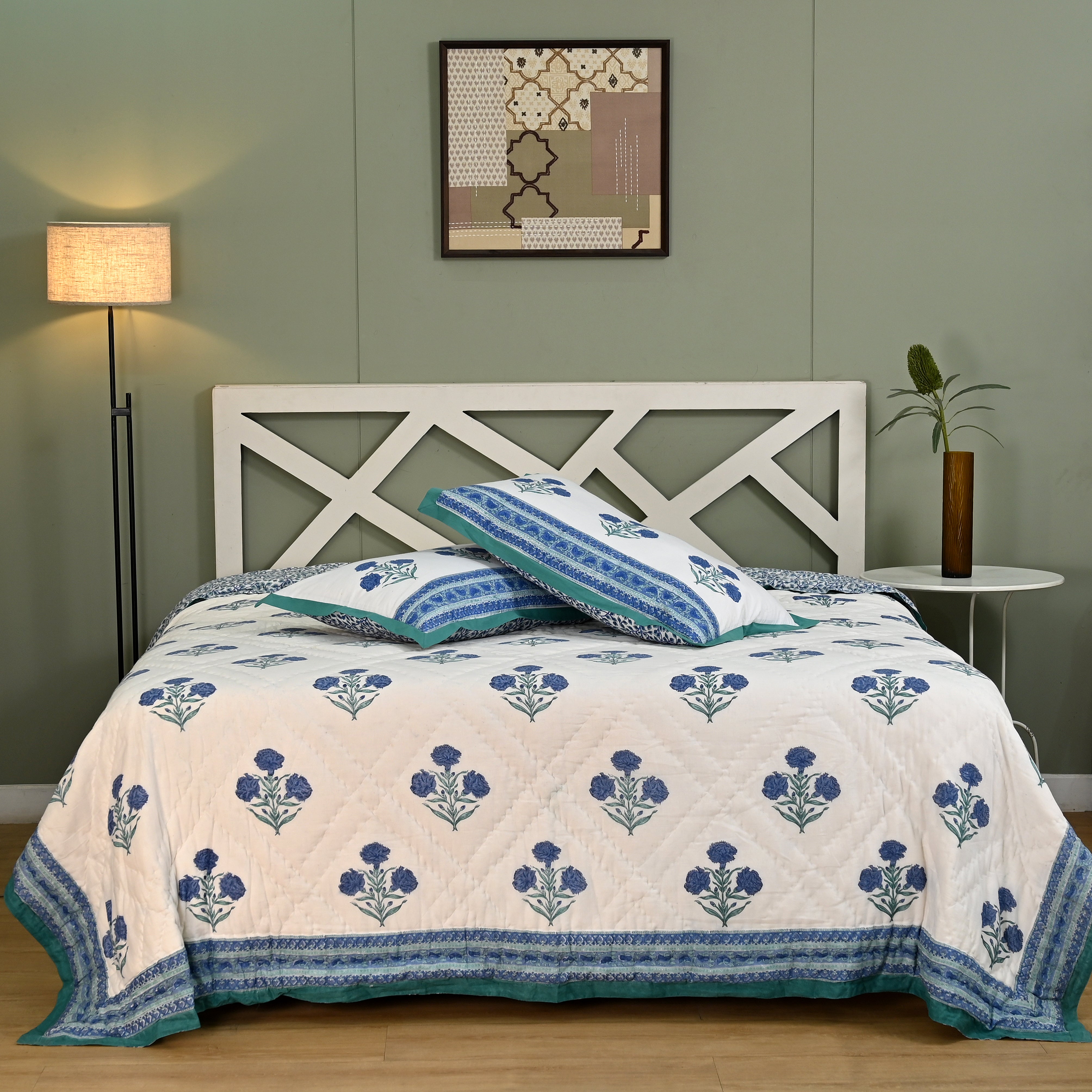 Bagh Premium Hand Made Jaipur Reversible Quilt (2 & 3 Pc set)