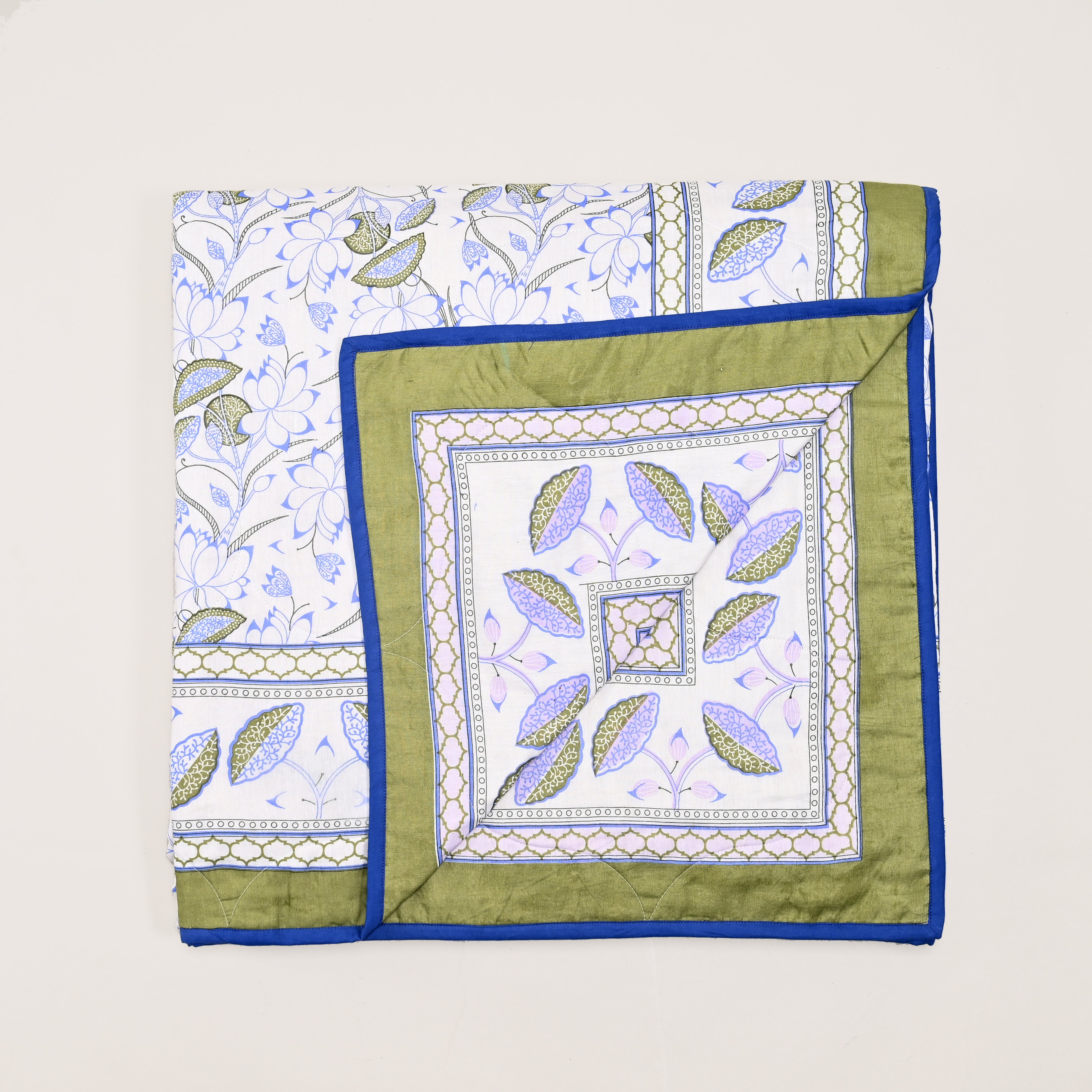 Lotus Garden Printed Lightweight Dohar