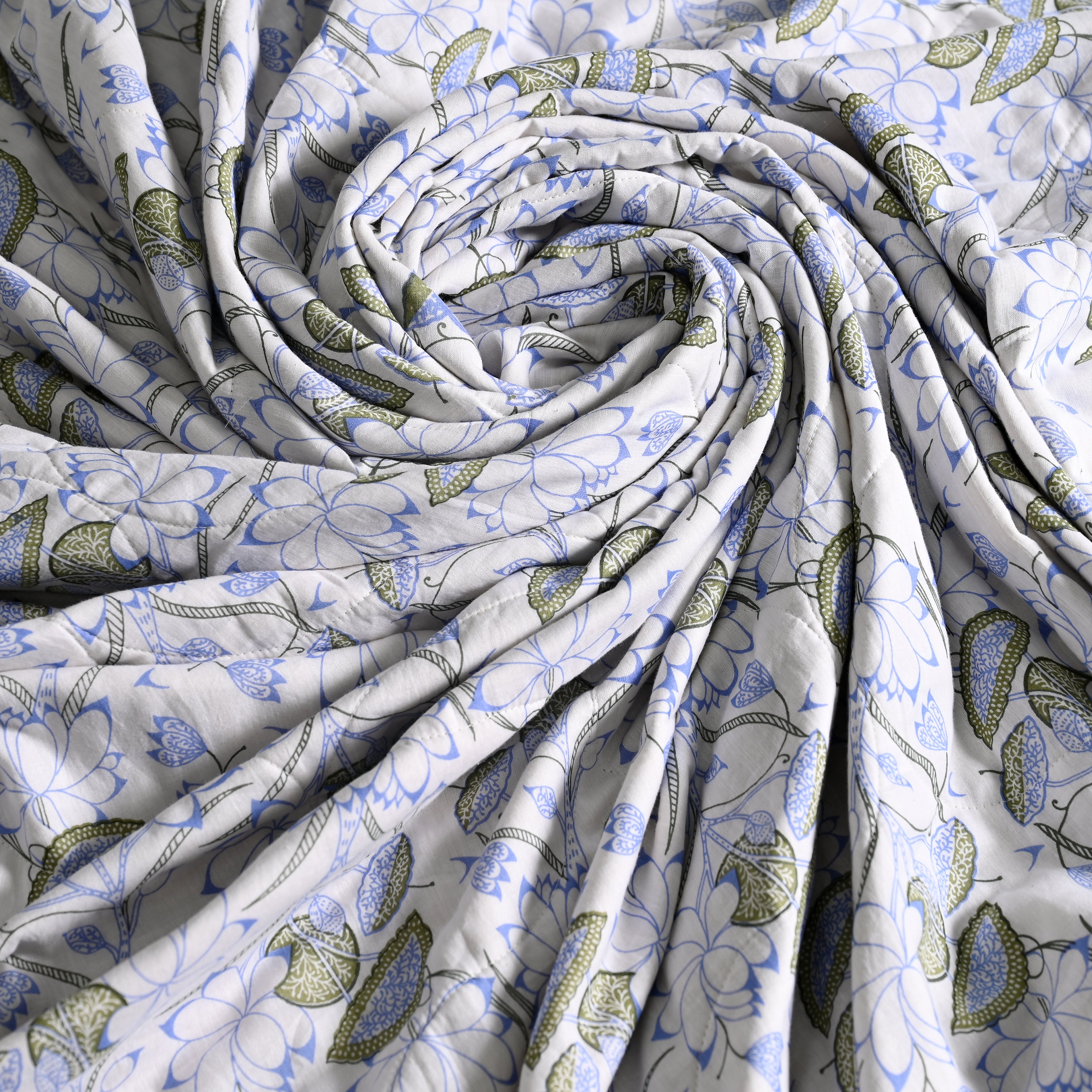 Lotus Garden Printed Lightweight Dohar