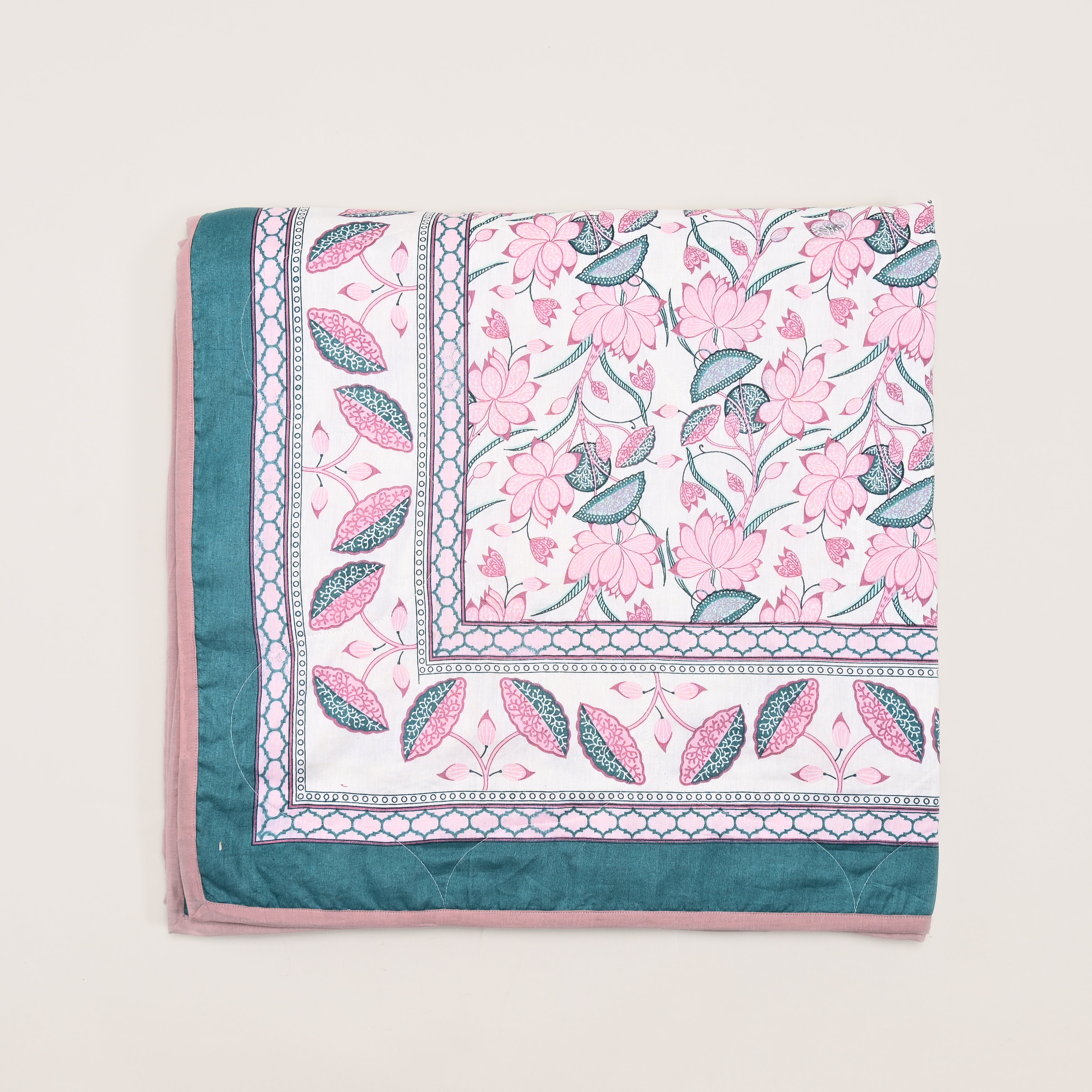 Lotus Garden Printed Lightweight Dohar