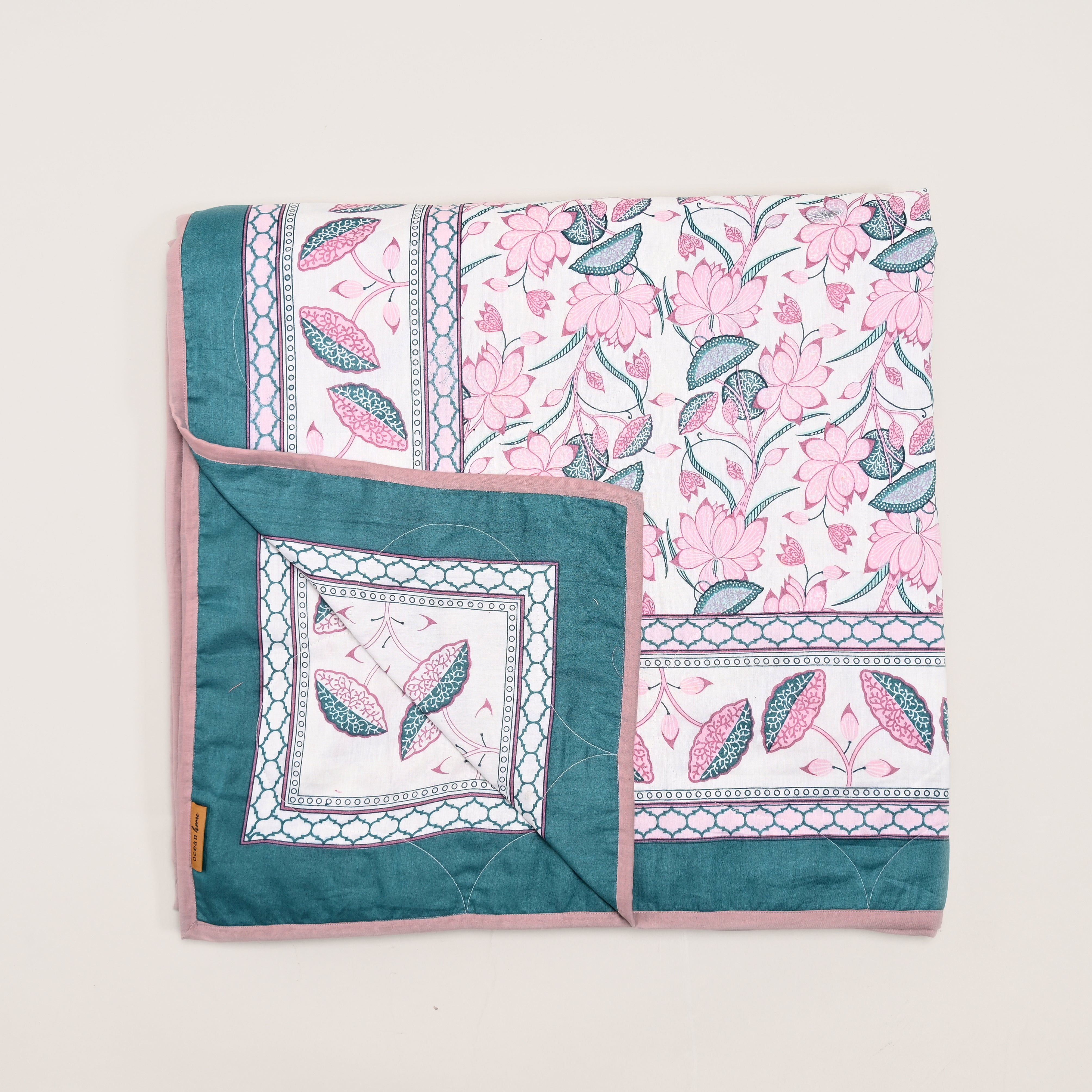 Lotus Garden Printed Lightweight Dohar