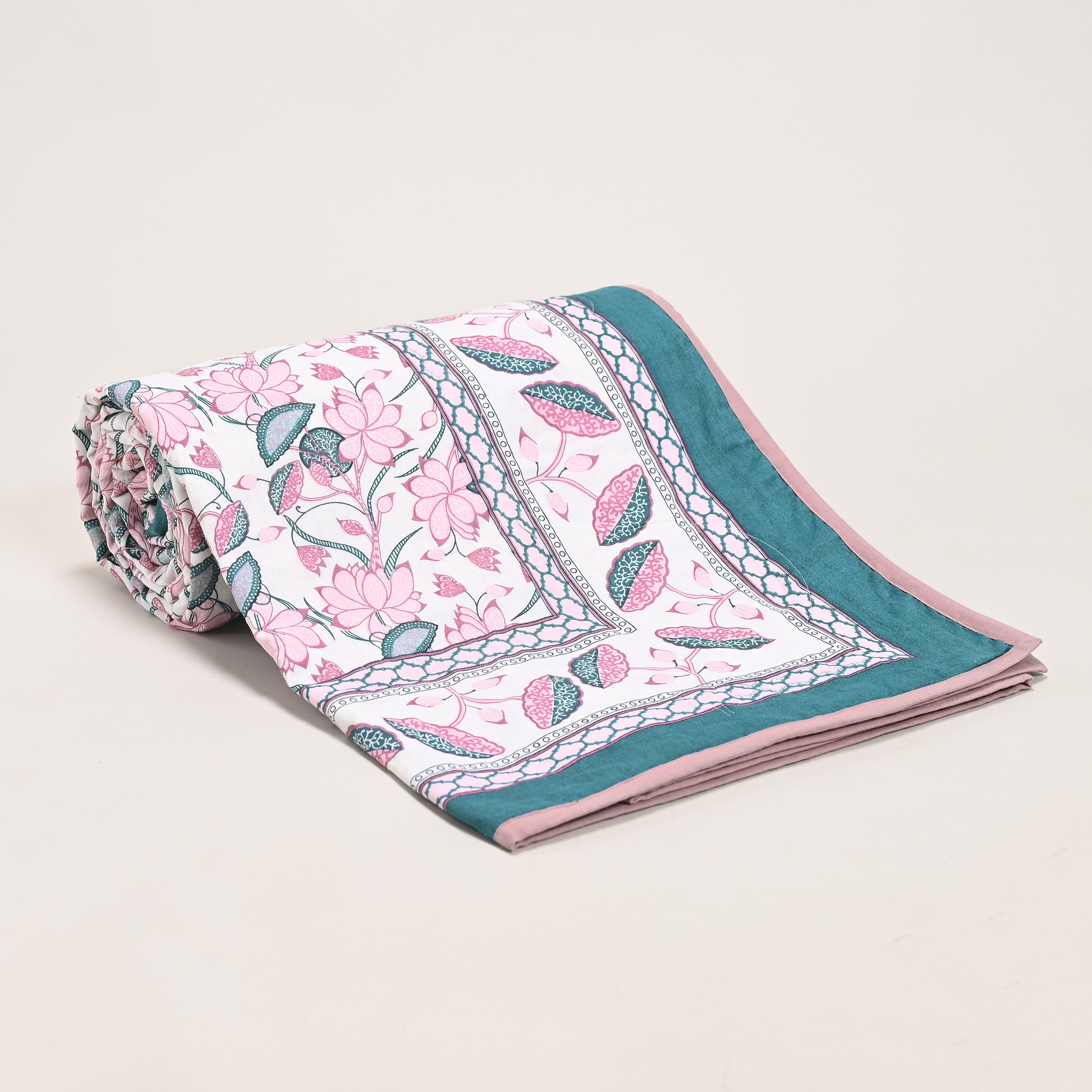 Lotus Garden Printed Lightweight Dohar
