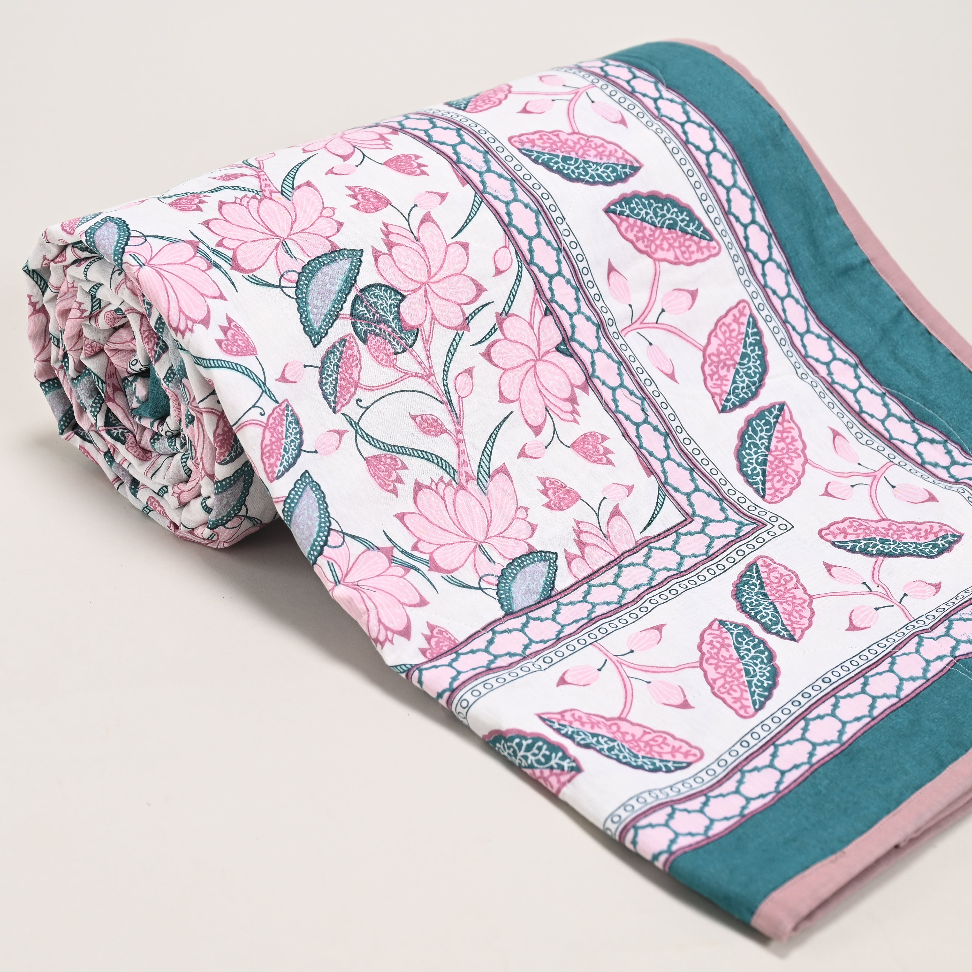 Lotus Garden Printed Lightweight Dohar