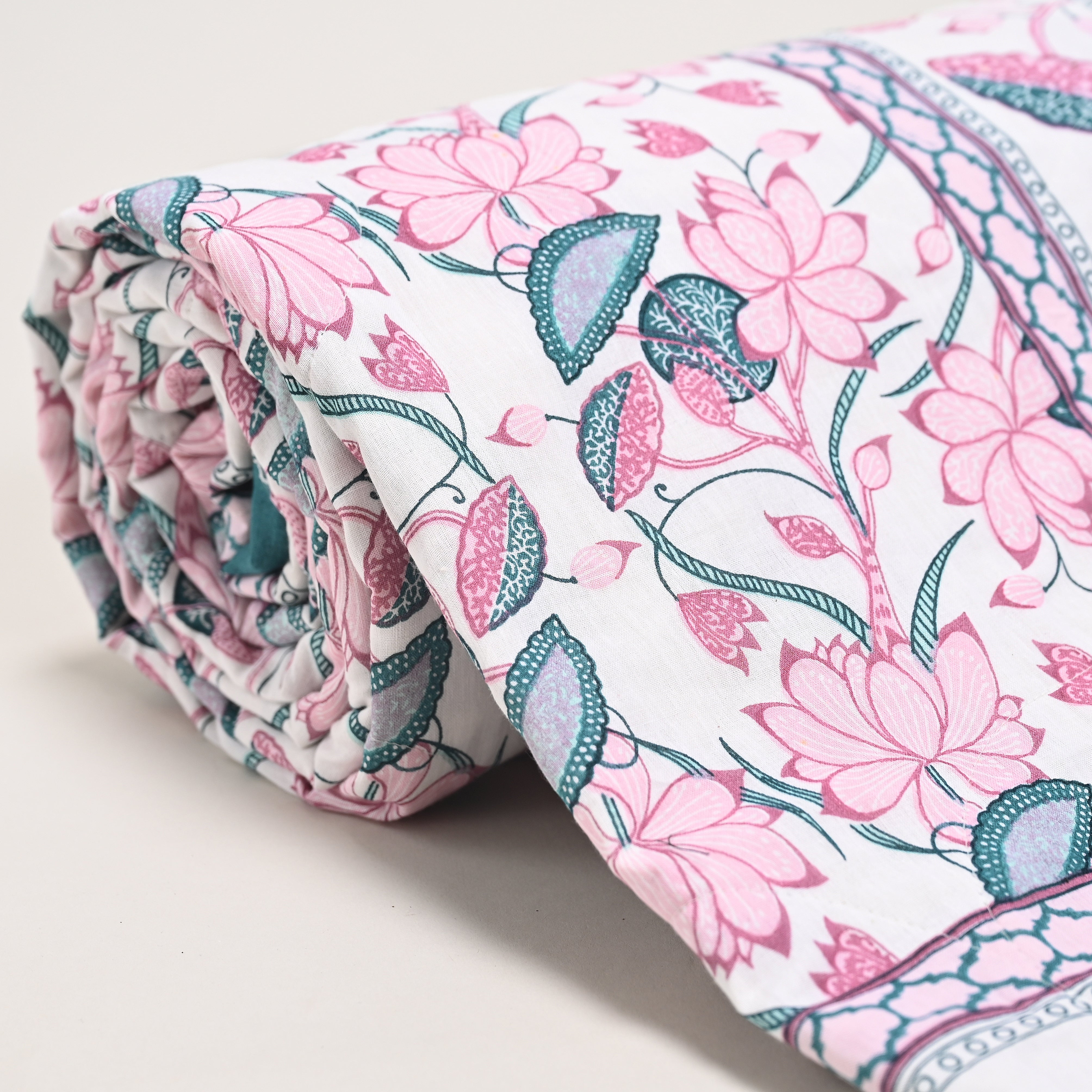 Lotus Garden Printed Lightweight Dohar