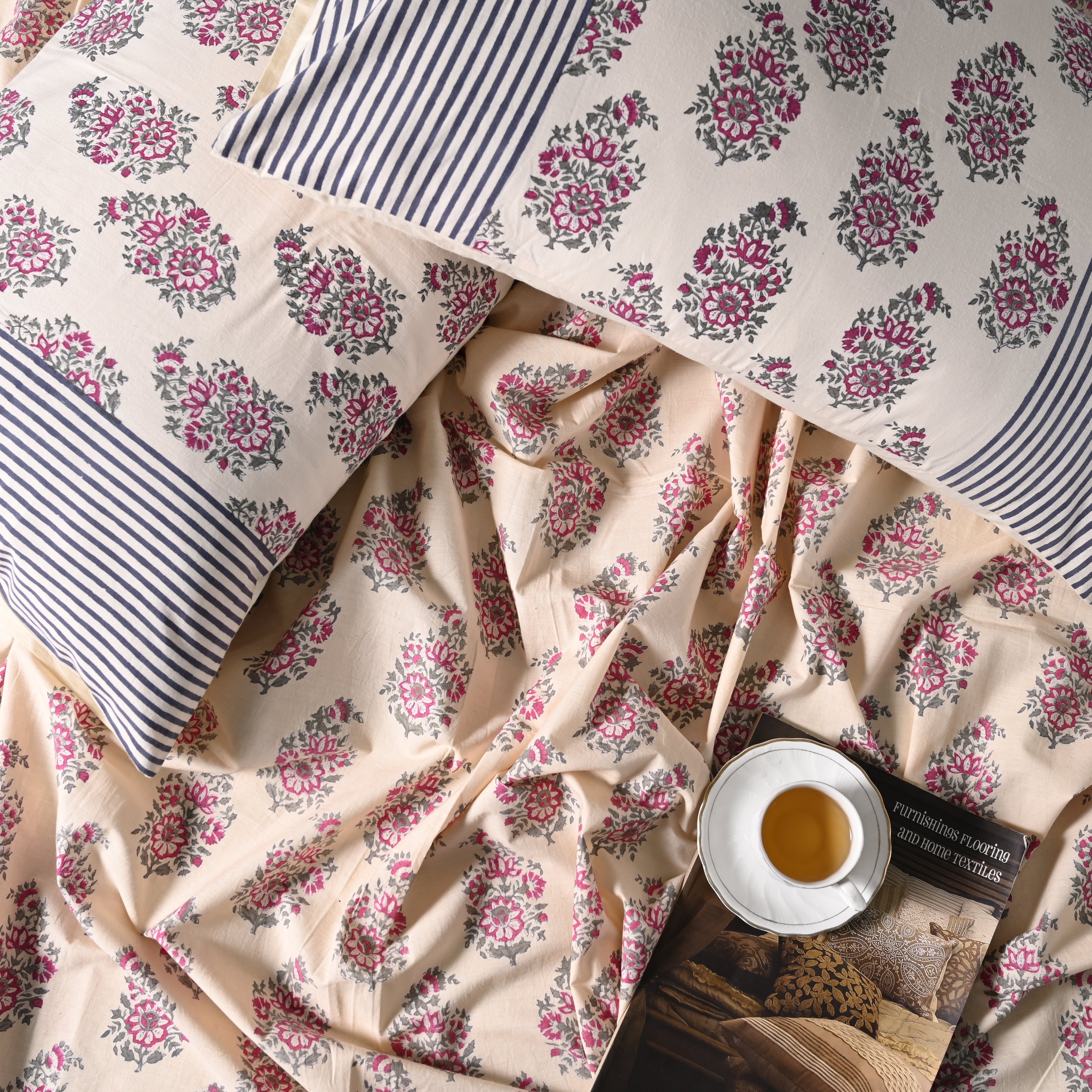 Anjuman Block Printed Bed Sheet