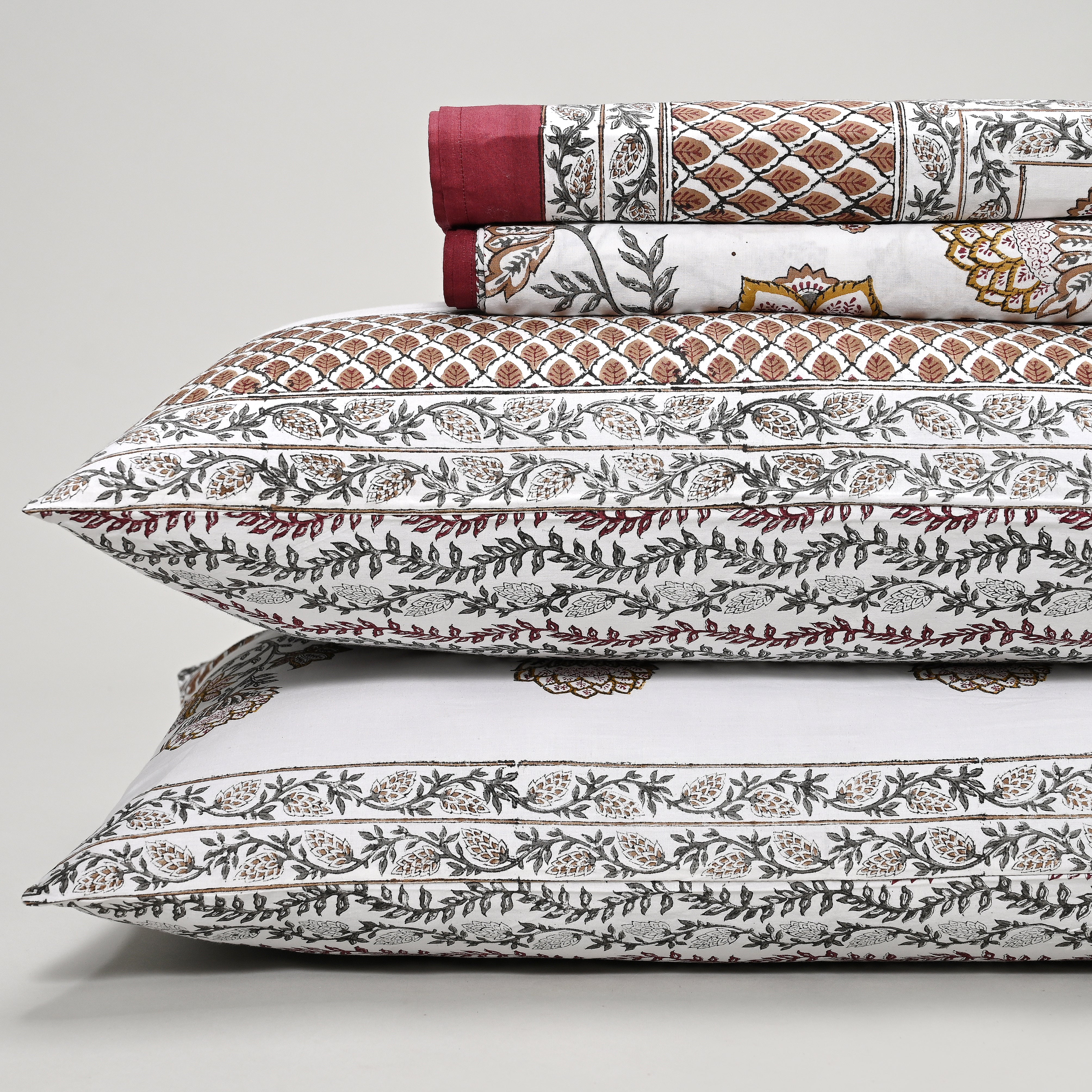 Victoria Jaal Block Printed Bed Sheet
