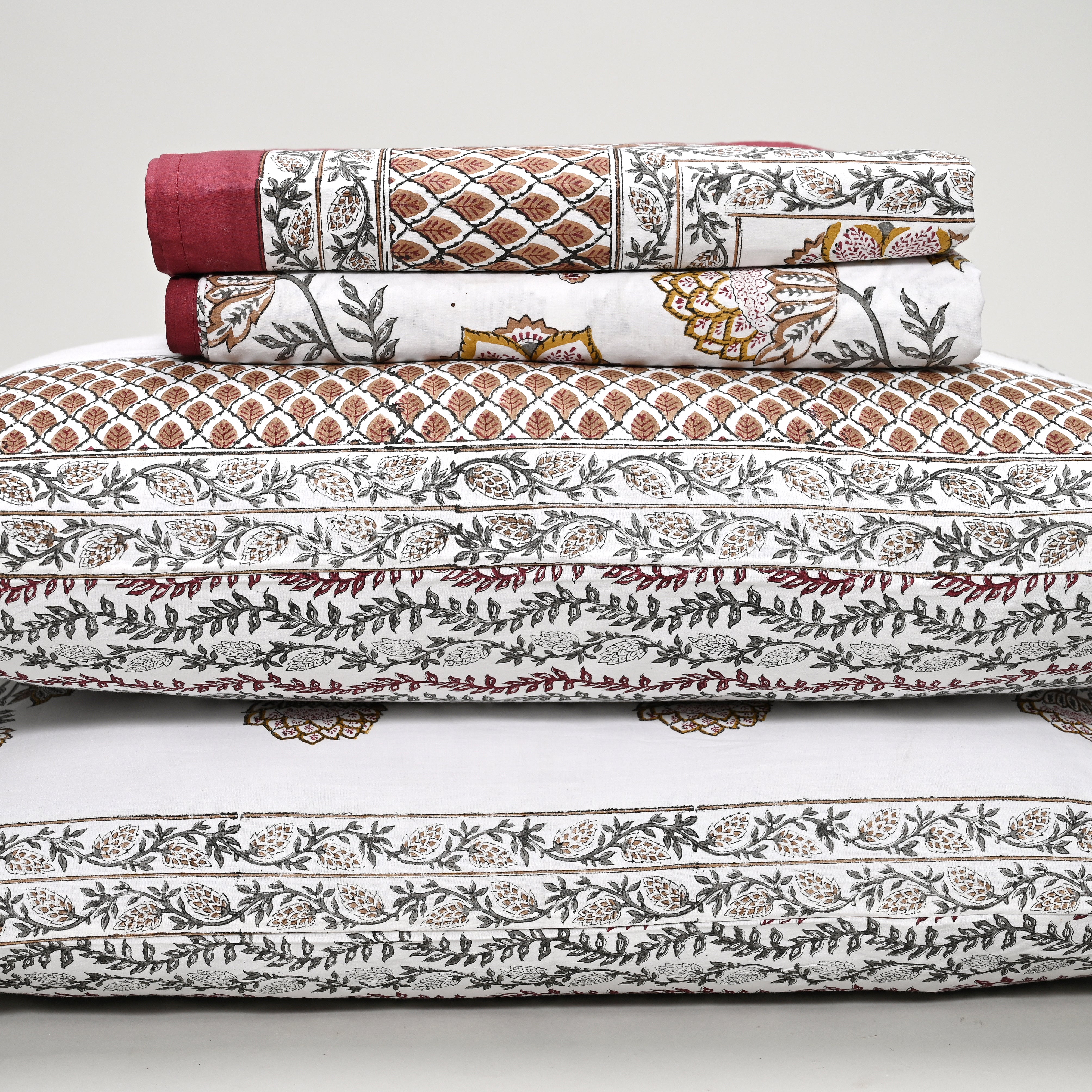 Victoria Jaal Block Printed Bed Sheet