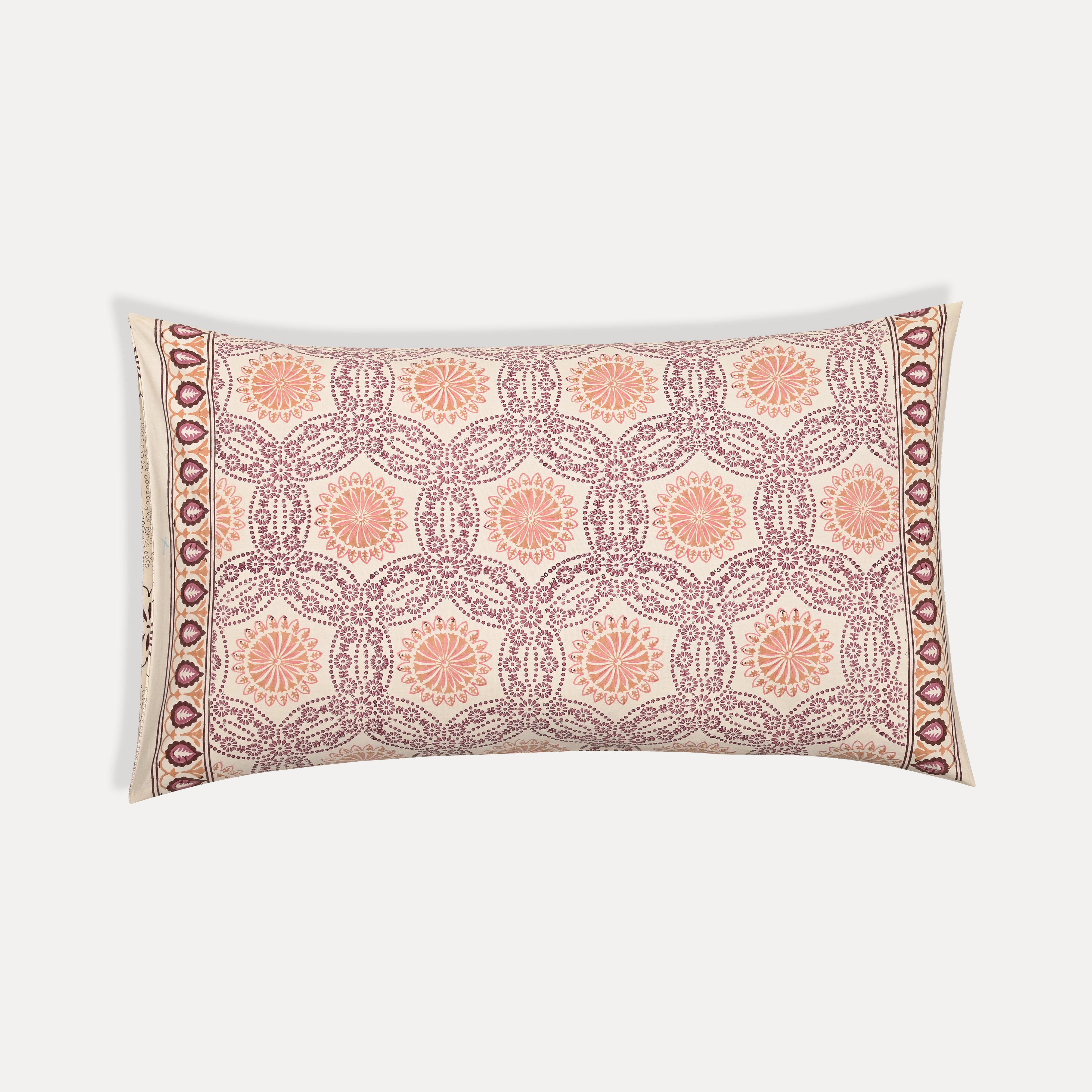 Splendour King Size Block Printed Cotton Bed Sheet Set