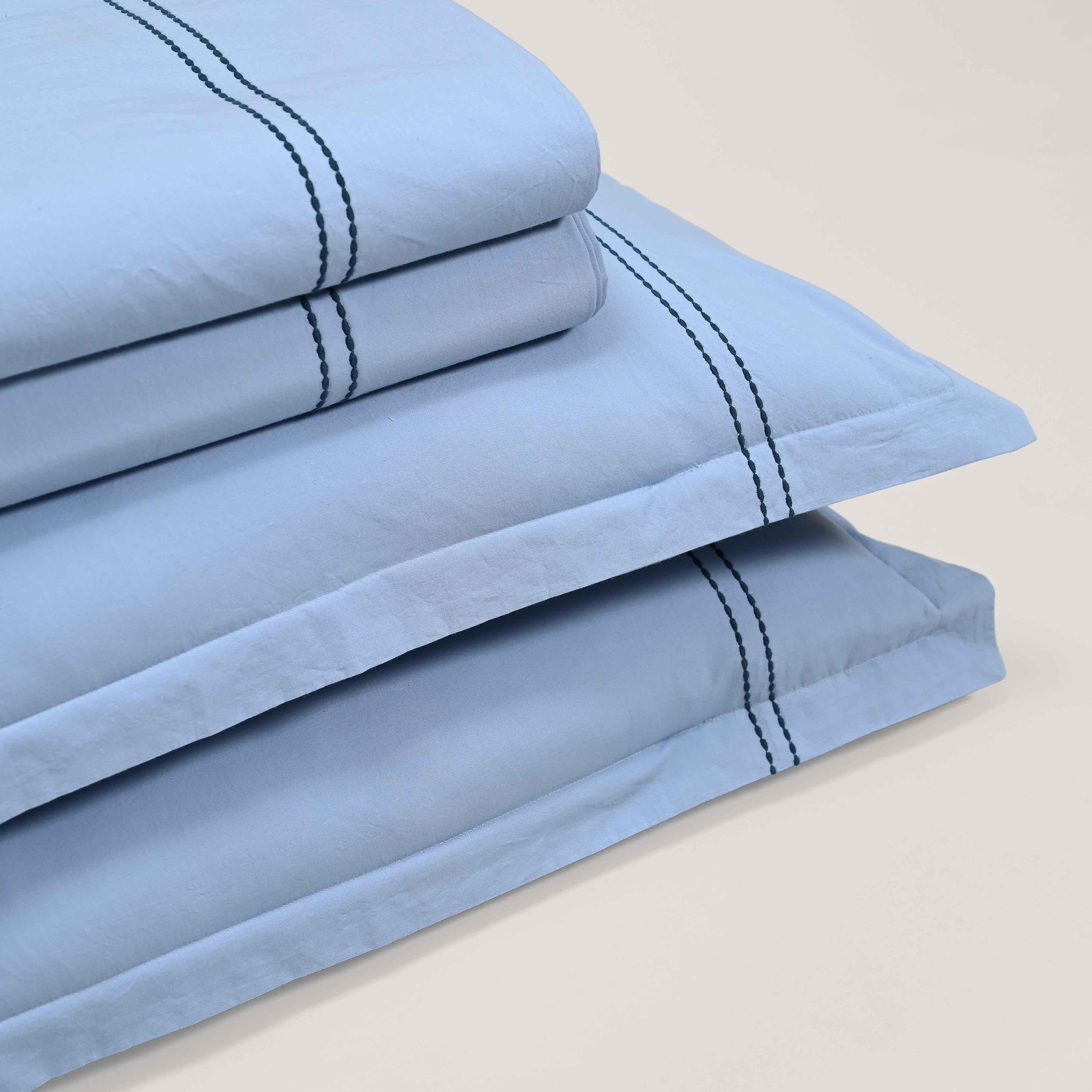 Regal Embroidered 300 TC Luxury Cotton Sheets - Premium Embroidered Bedding Set for Comfort & Style