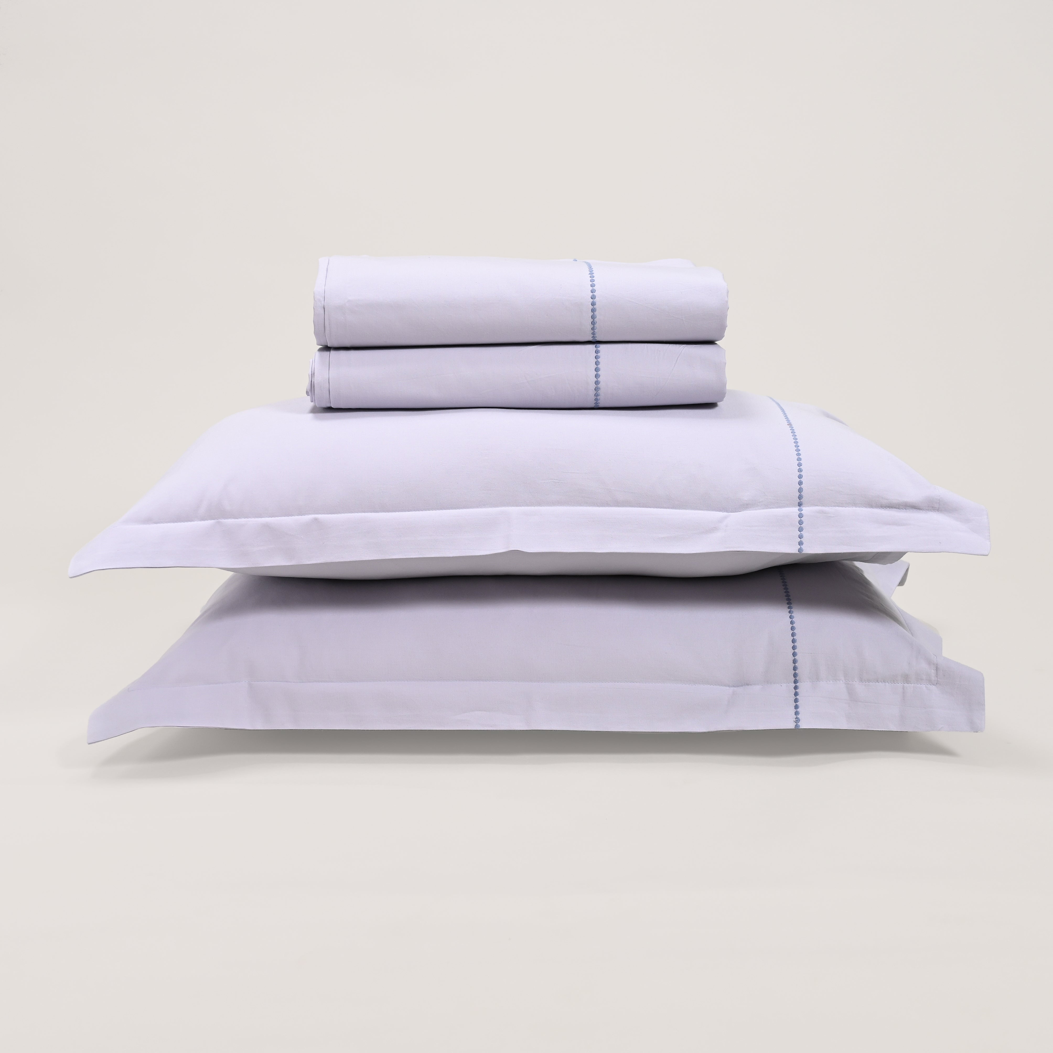 Regal Embroidered 300 TC Luxury Cotton Sheets - Premium Embroidered Bedding Set for Comfort & Style