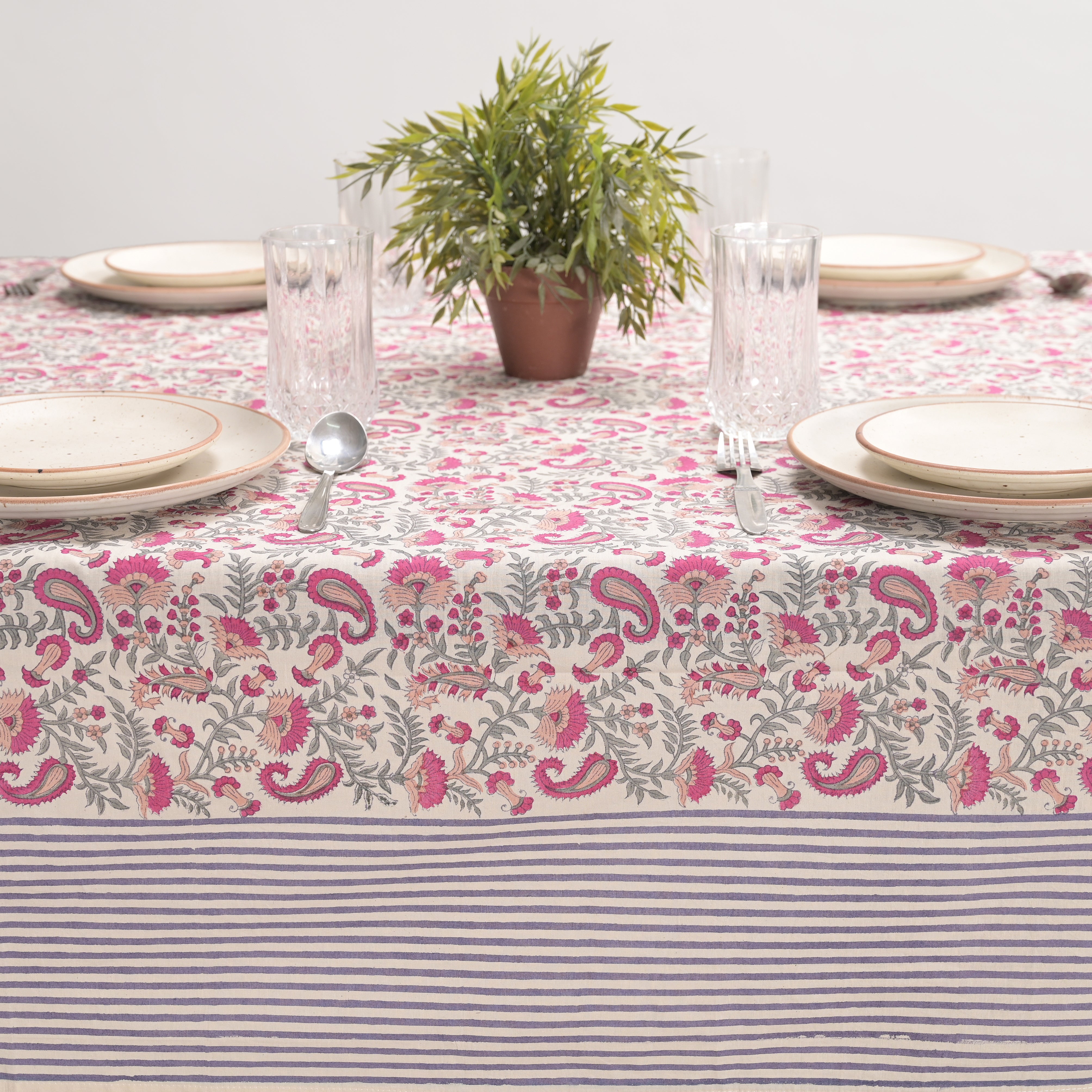 Anjuman Block Printed Table Cover