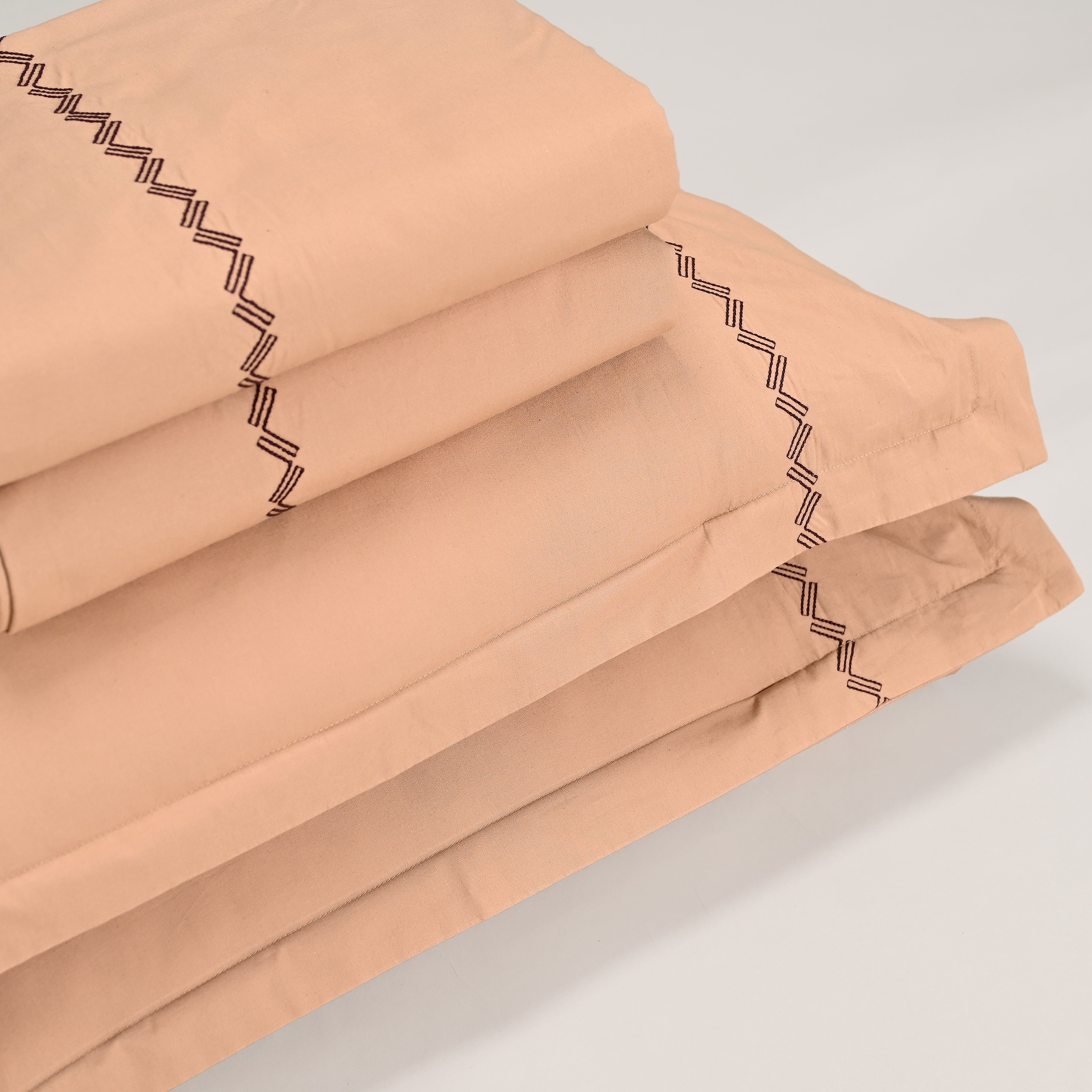 Regal Embroidered 300 TC Luxury Cotton Sheets - Premium Embroidered Bedding Set for Comfort & Style