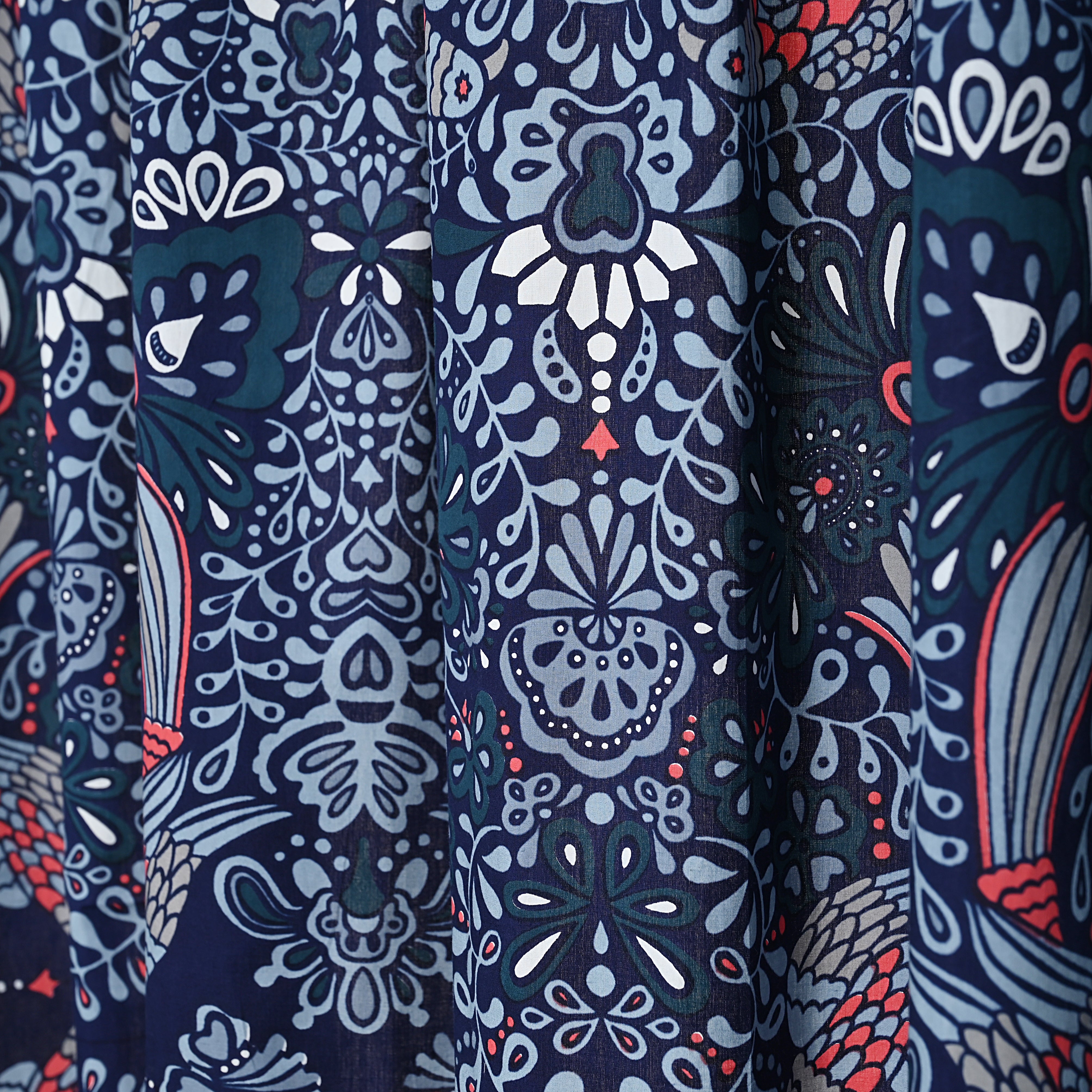 Bombay Blue Curtains 2 Pc Set