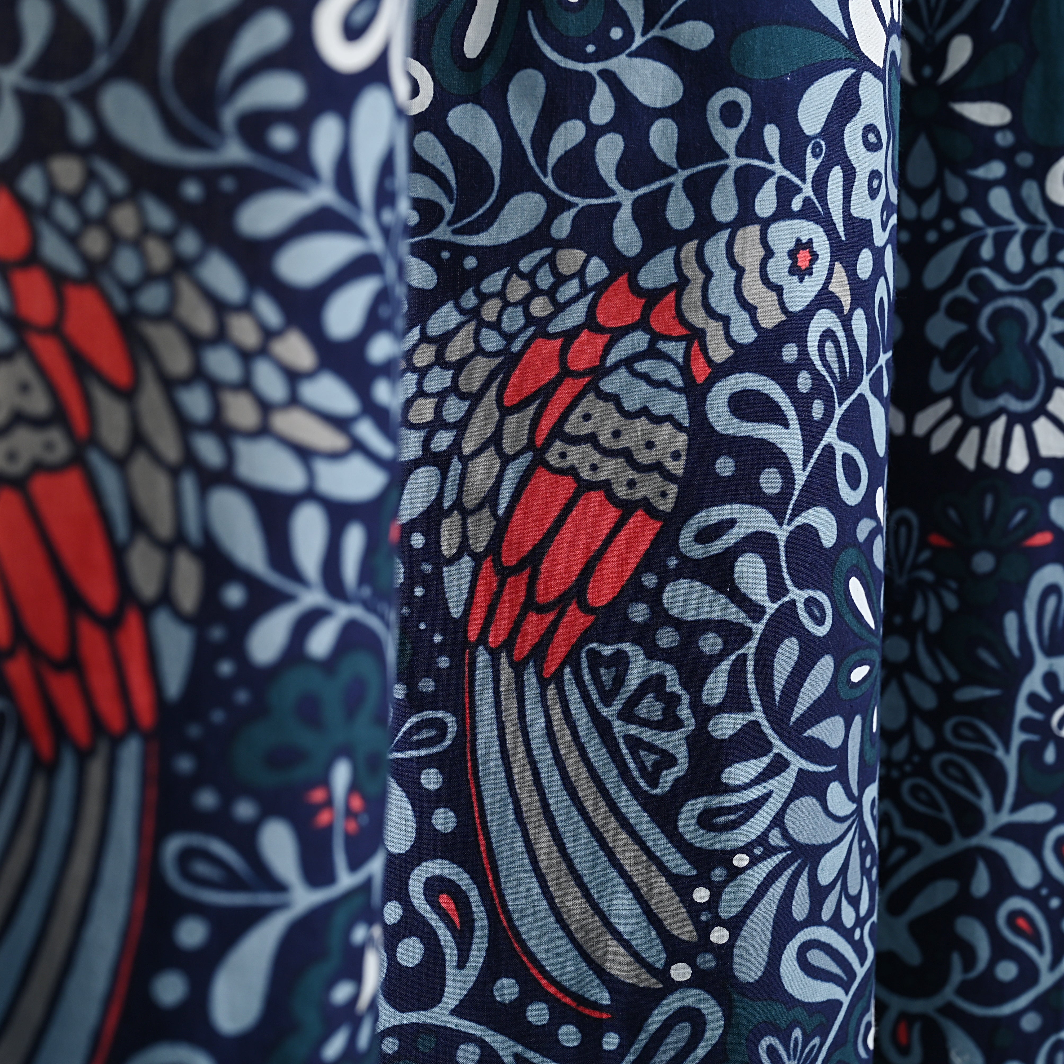 Bombay Blue Curtains 2 Pc Set