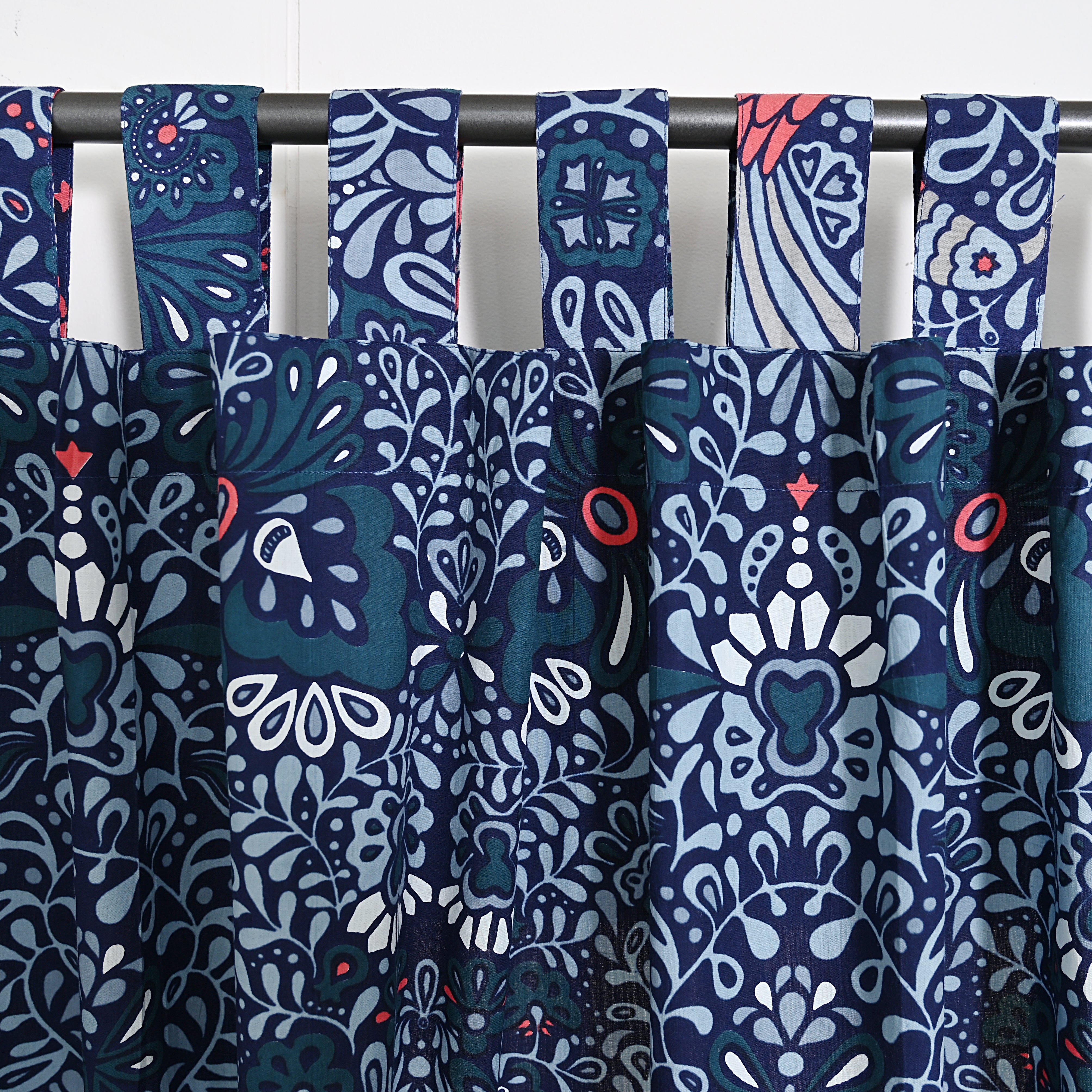 Bombay Blue Curtains 2 Pc Set