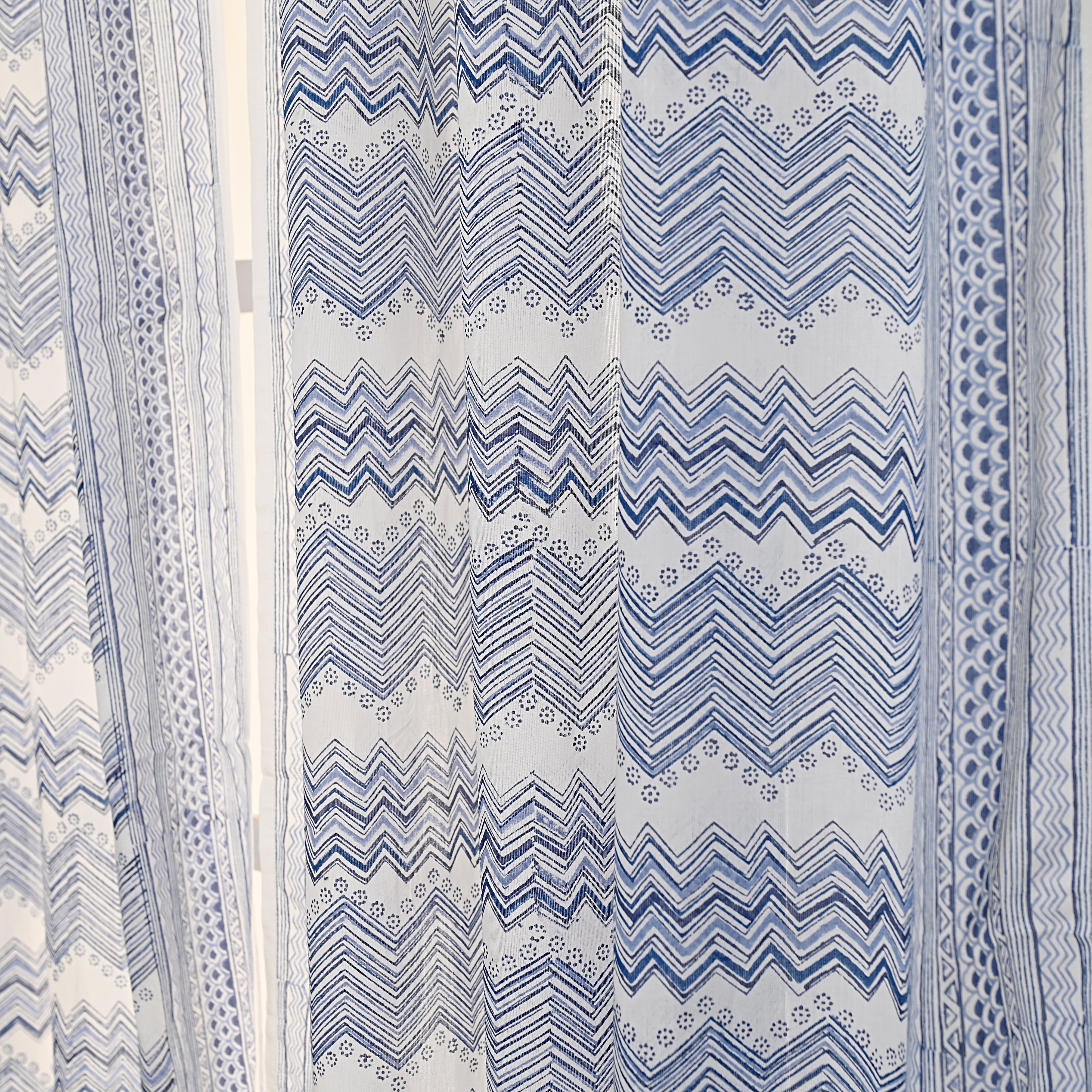 Euphoria Block Printed Curtain 2 Pc Set