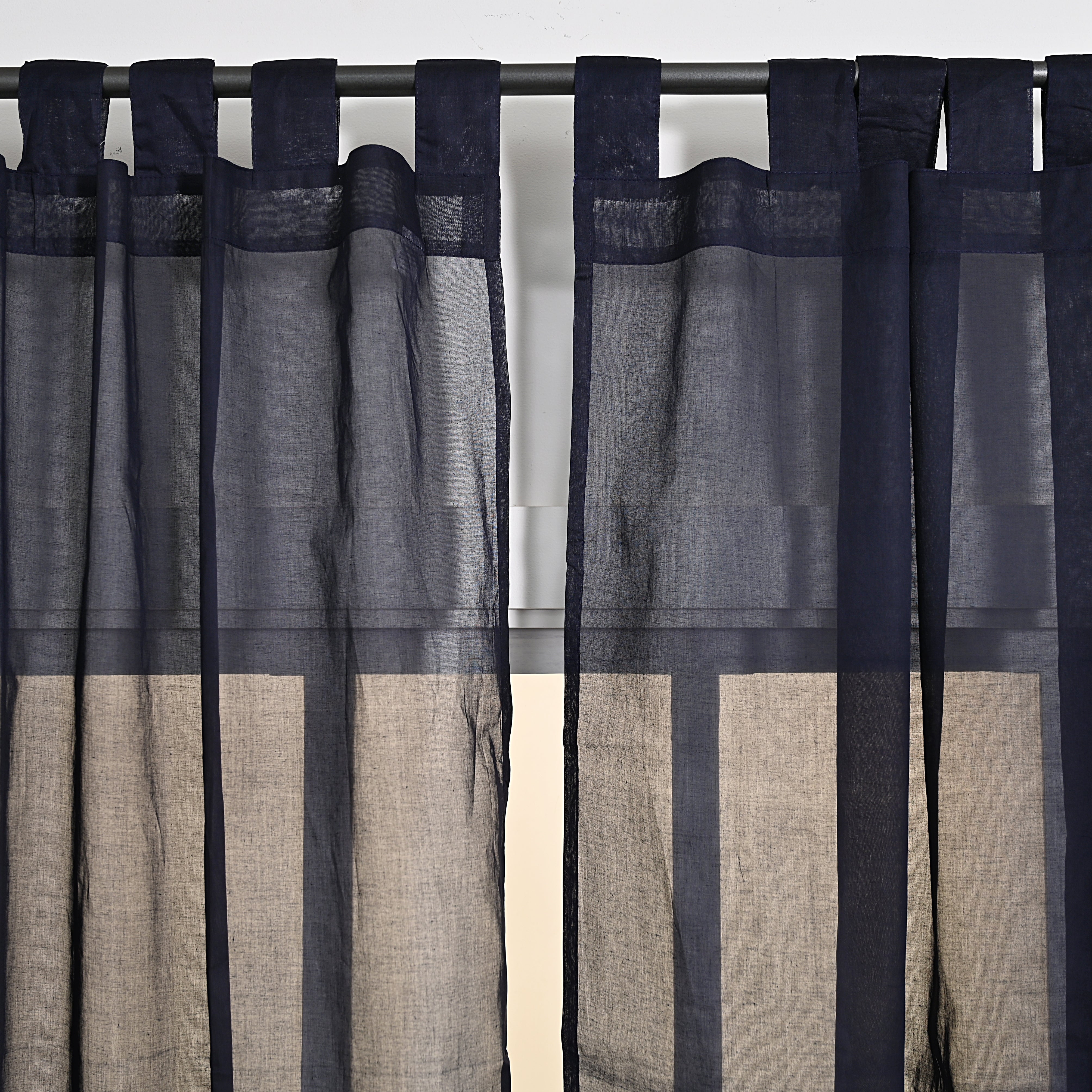 Oragana Charcoal Curtain 2 Pc Set