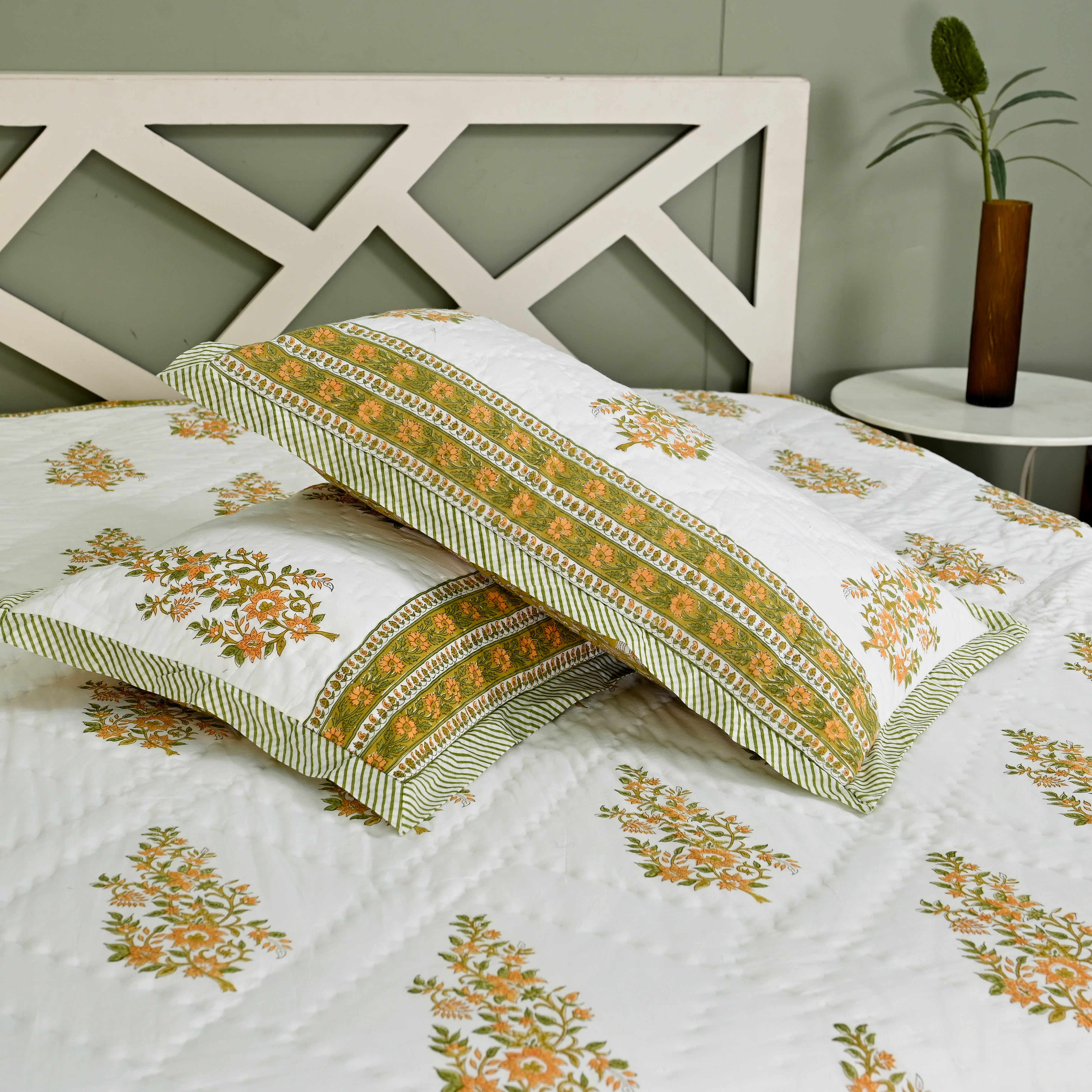Kamla Premium Hand Made Jaipur Reversible Quilt (2 & 3 Pc set)