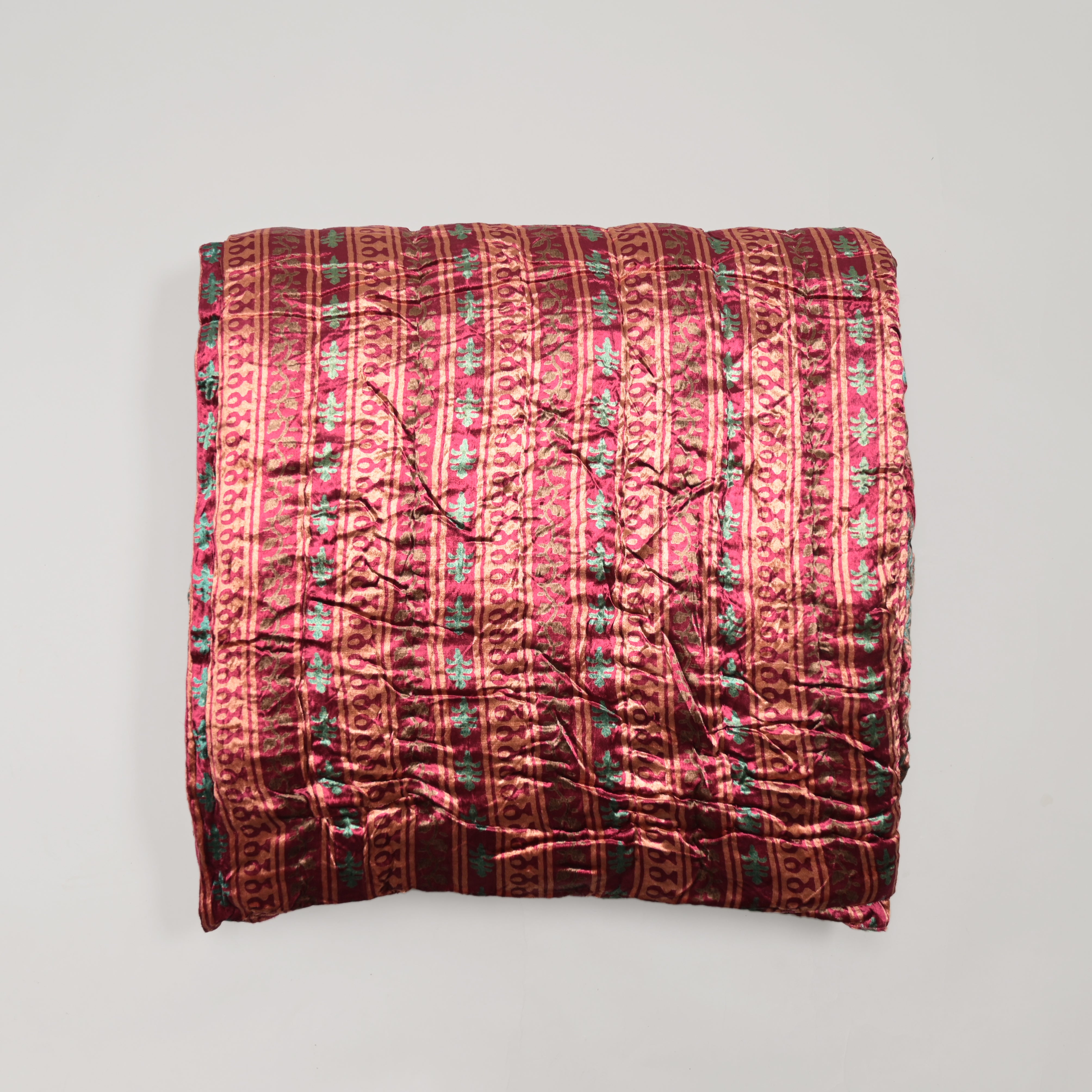Winter Floral Velvet Blush Quilt