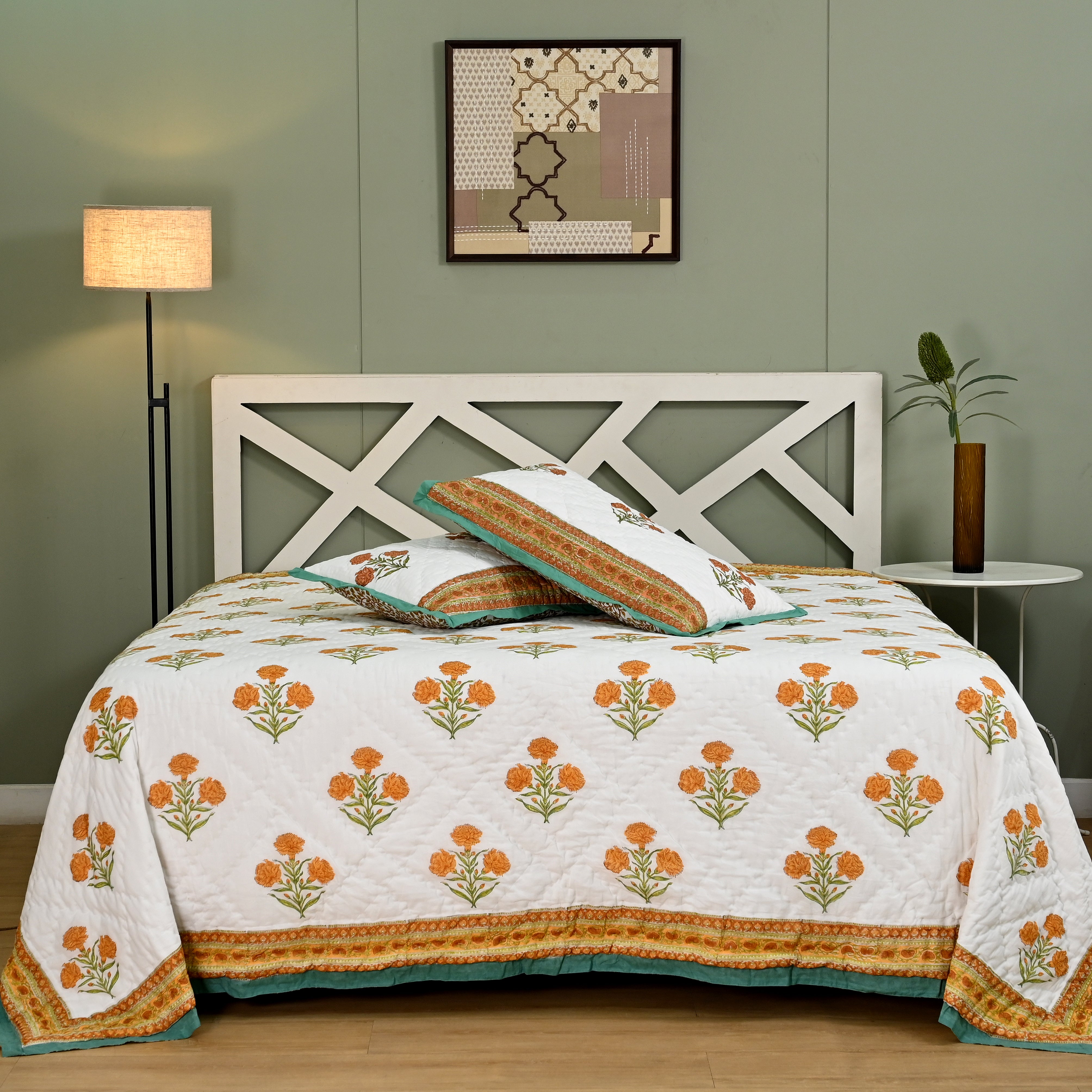 Bagh Premium Hand Made Jaipur Reversible Quilt (2 & 3 Pc set)
