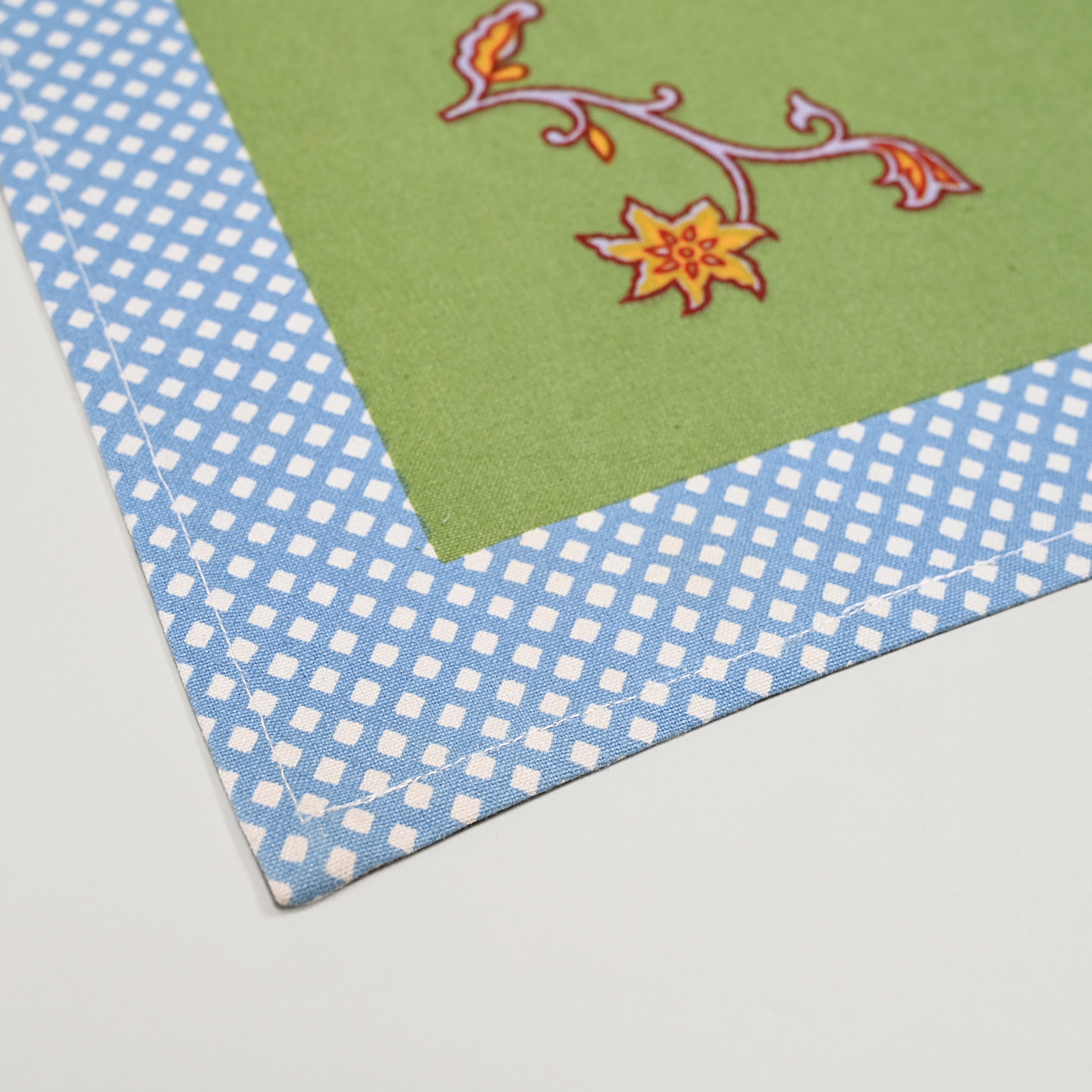 Floral Checks Placemat 6 Pc Set