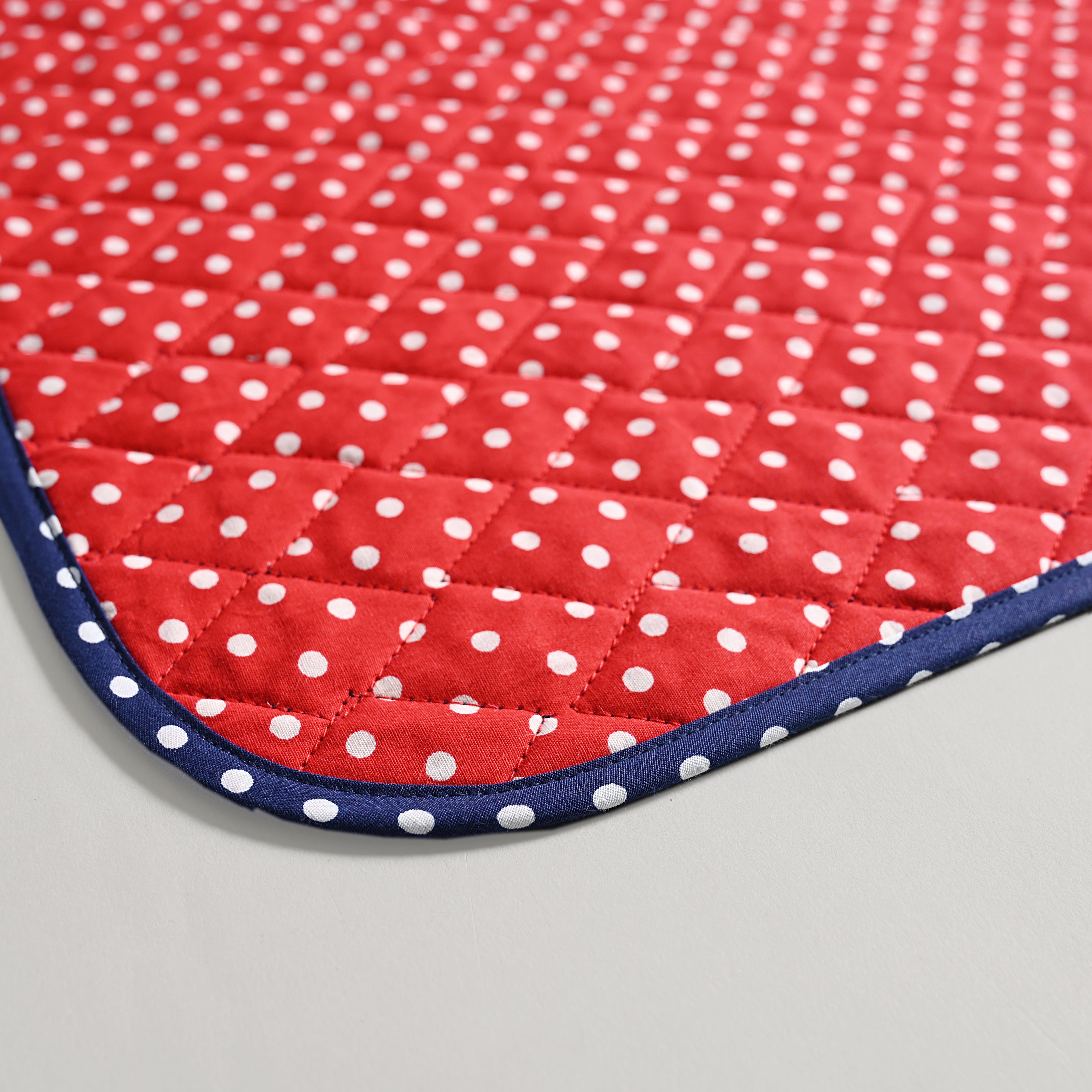 Polka Quilted Placemat 6 Pc Set