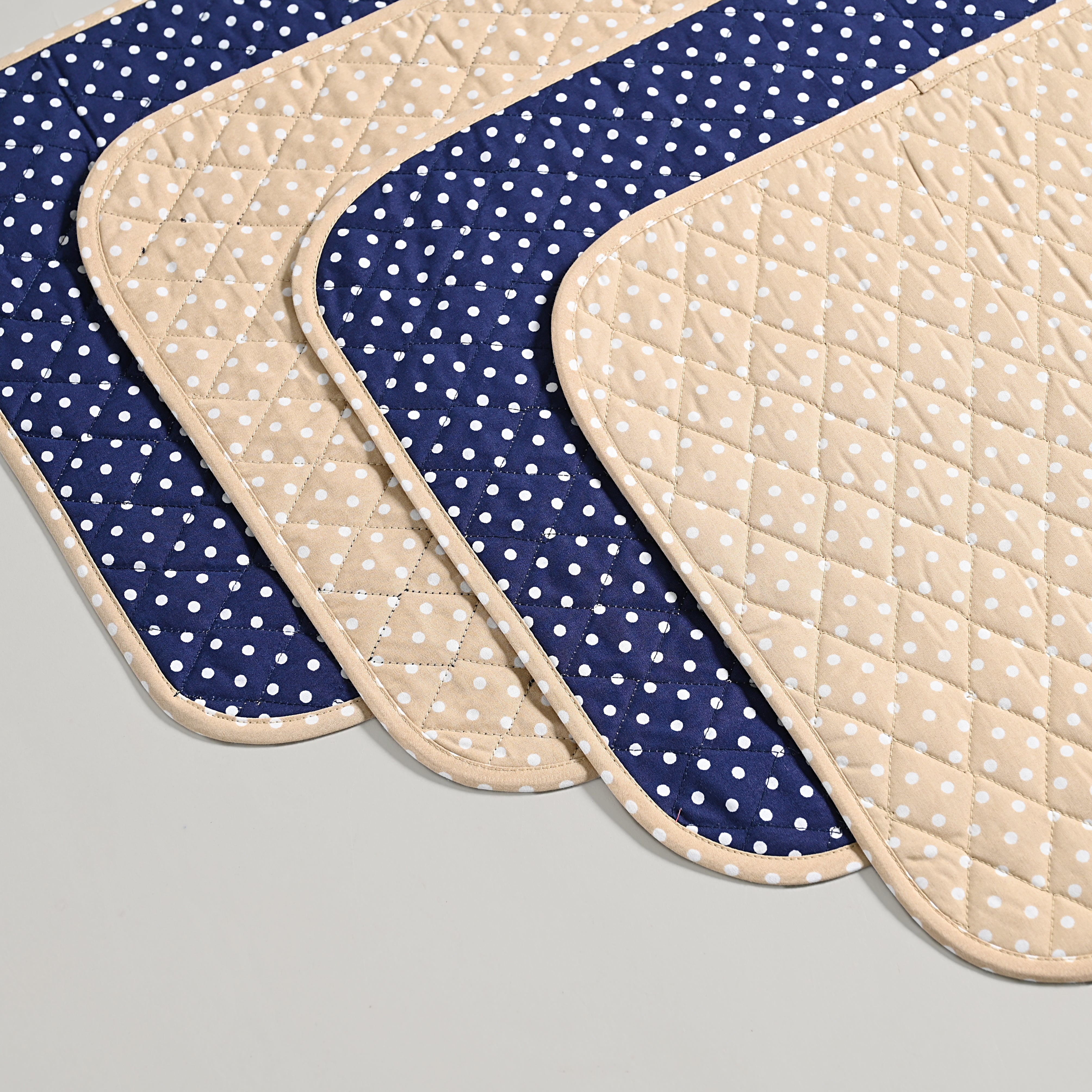 Polka Quilted Placemat 6 Pc Set