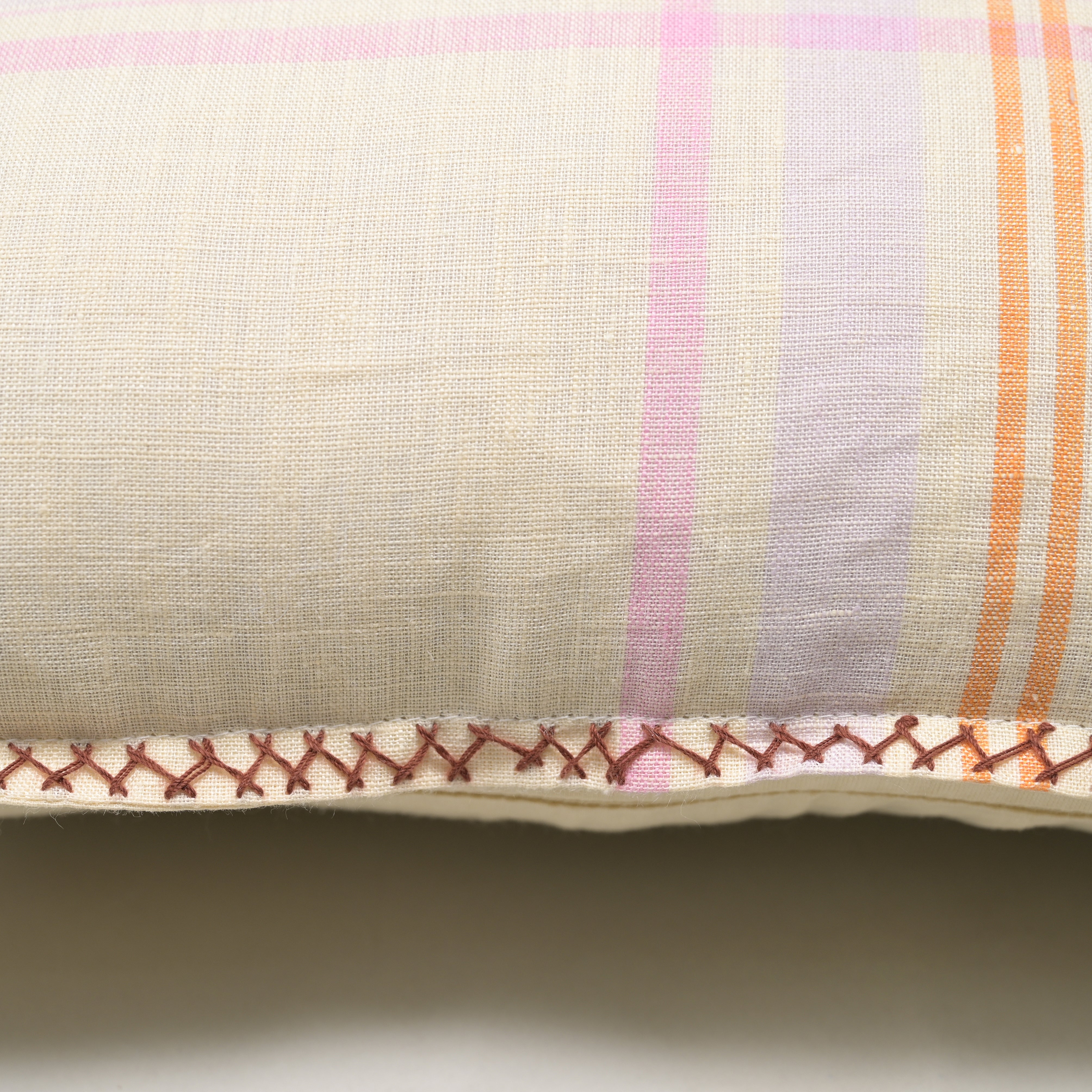 Linen Edge Elegance Cushion Cover