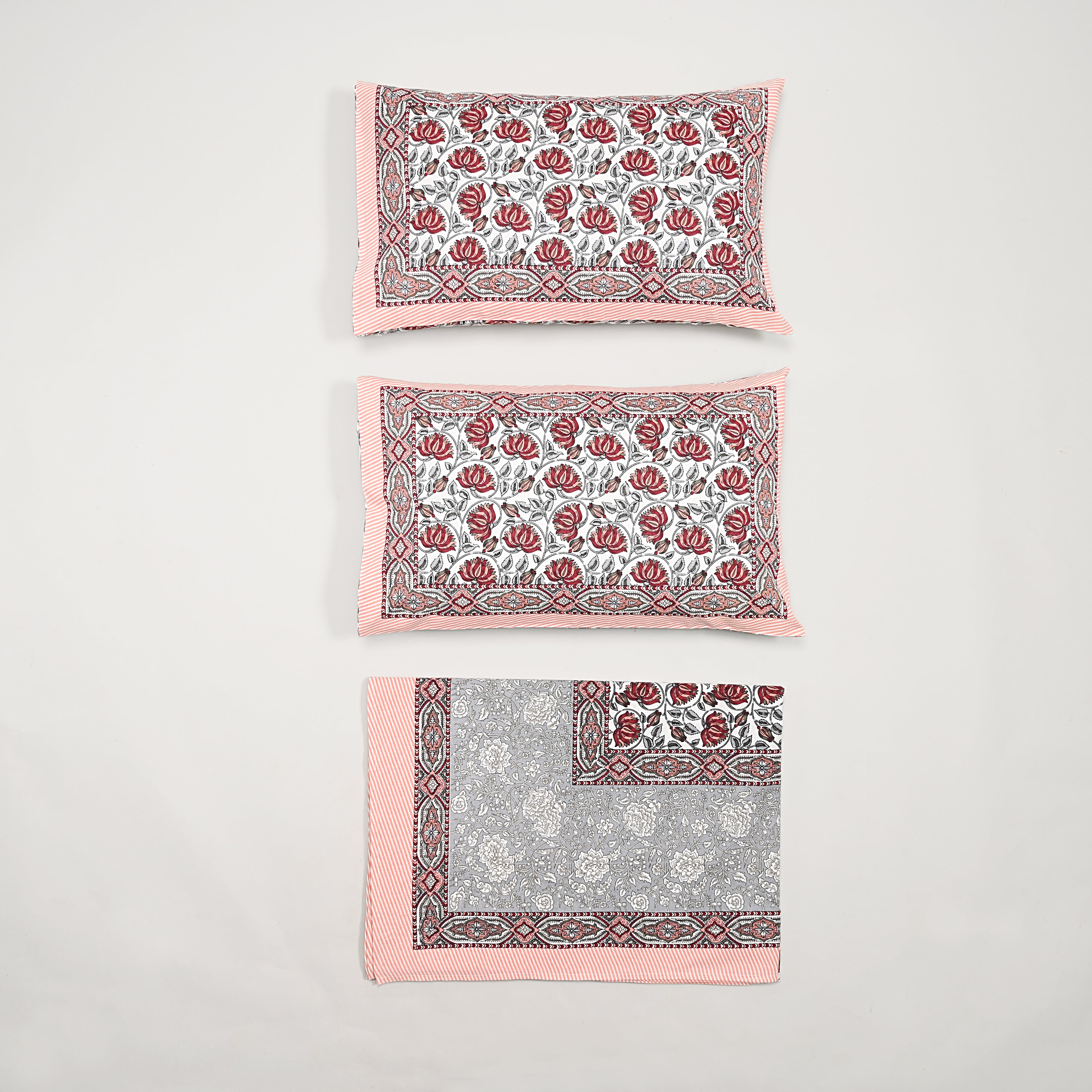 Lotus Red Bed Sheet