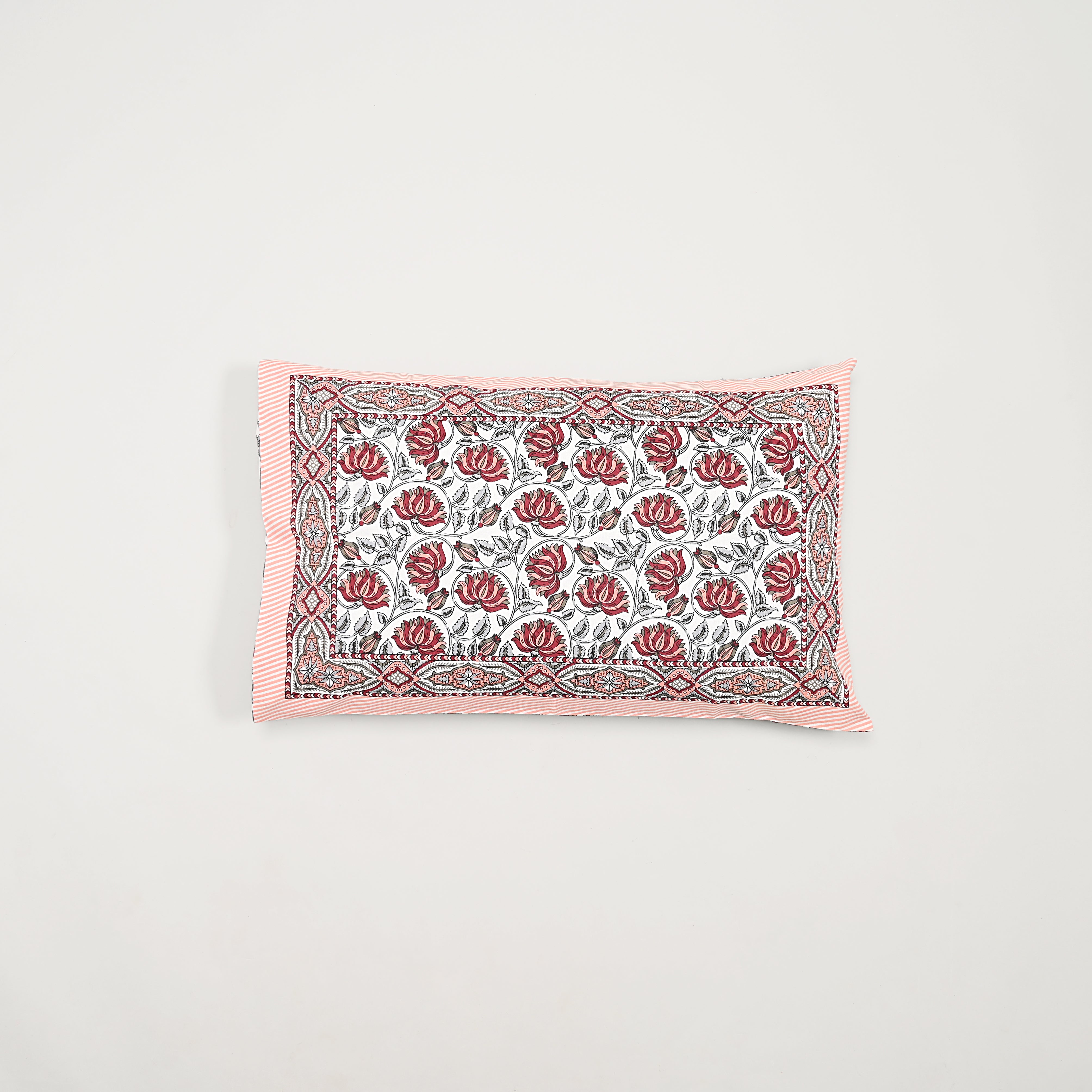 Lotus Red Bed Sheet