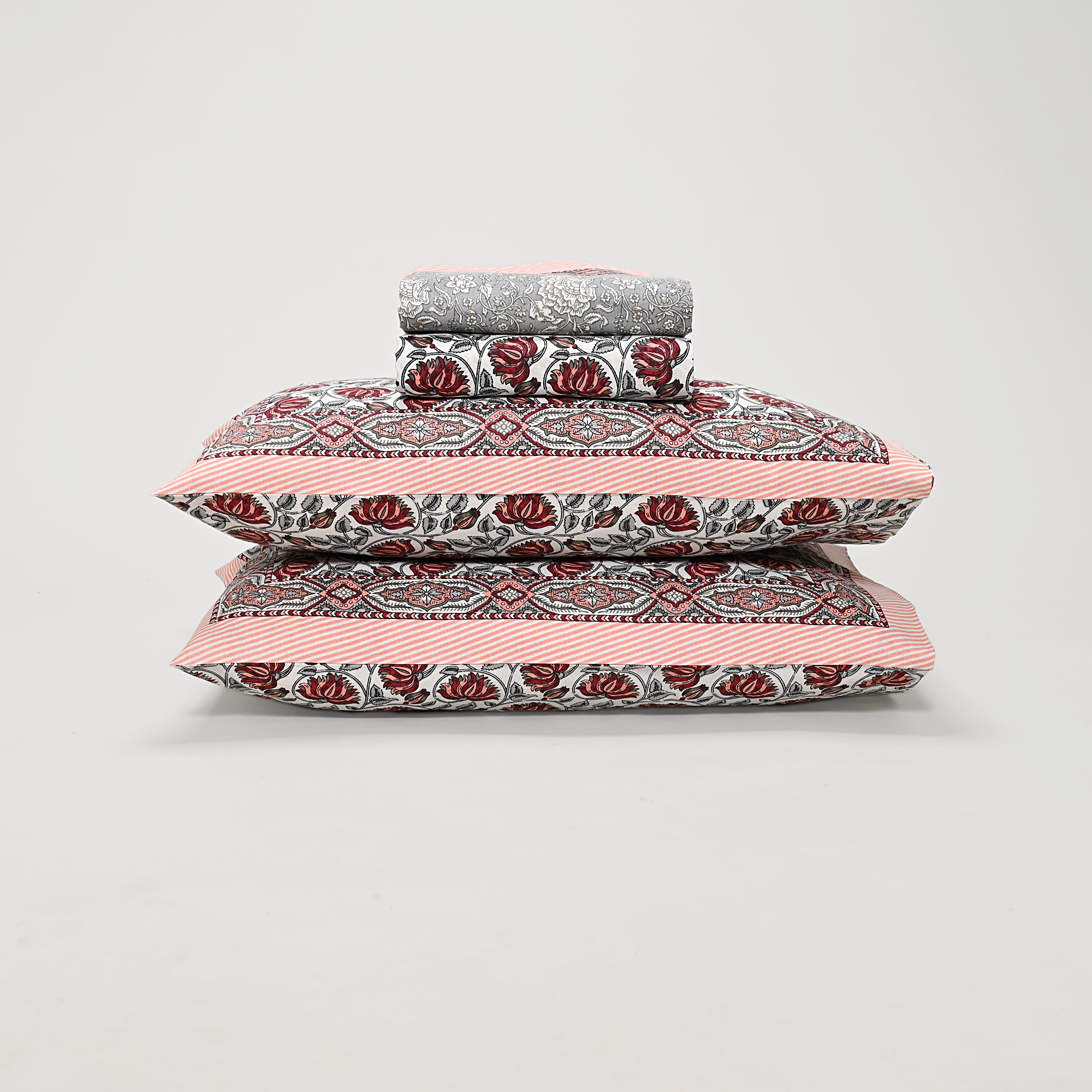 Lotus Red Bed Sheet