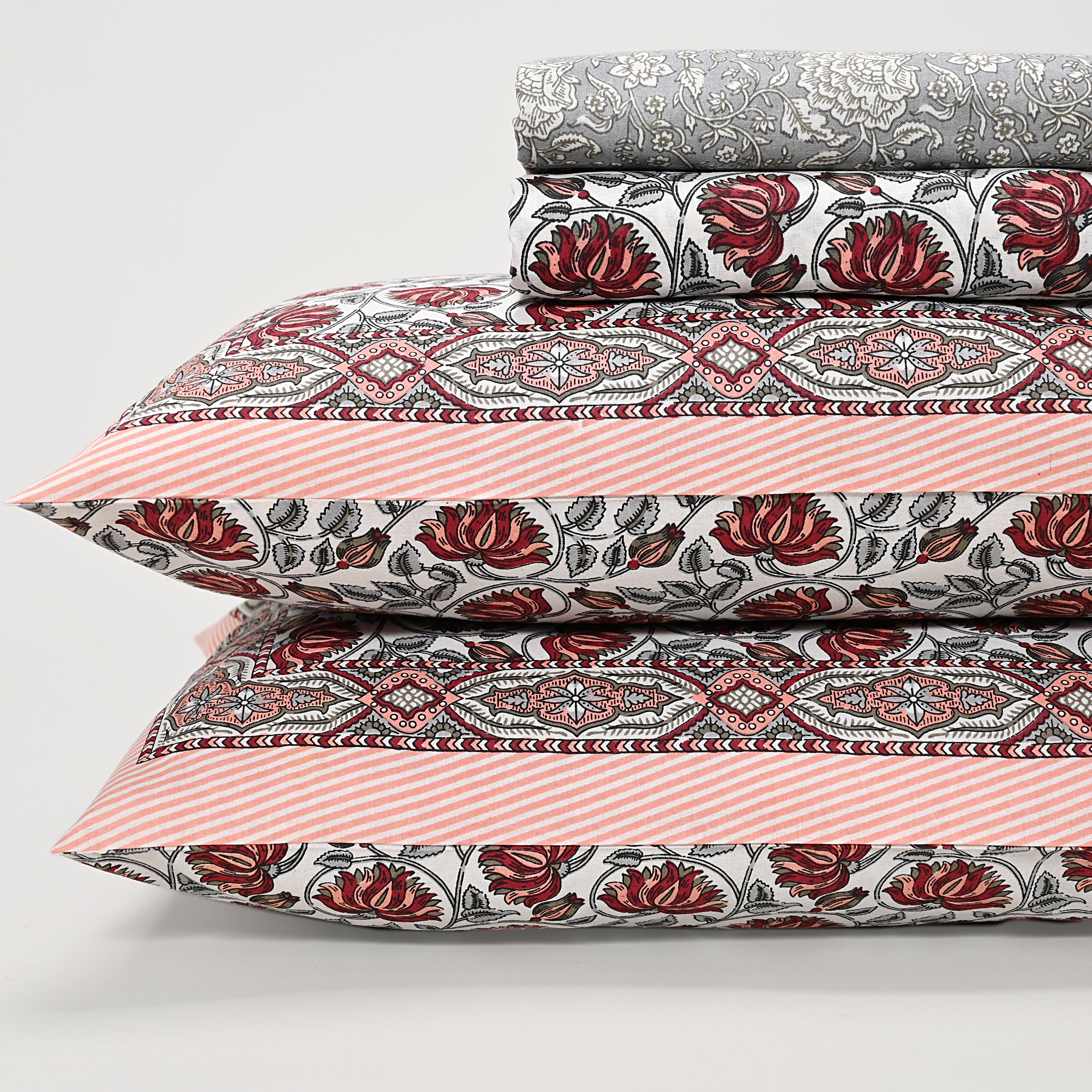 Lotus Red Bed Sheet